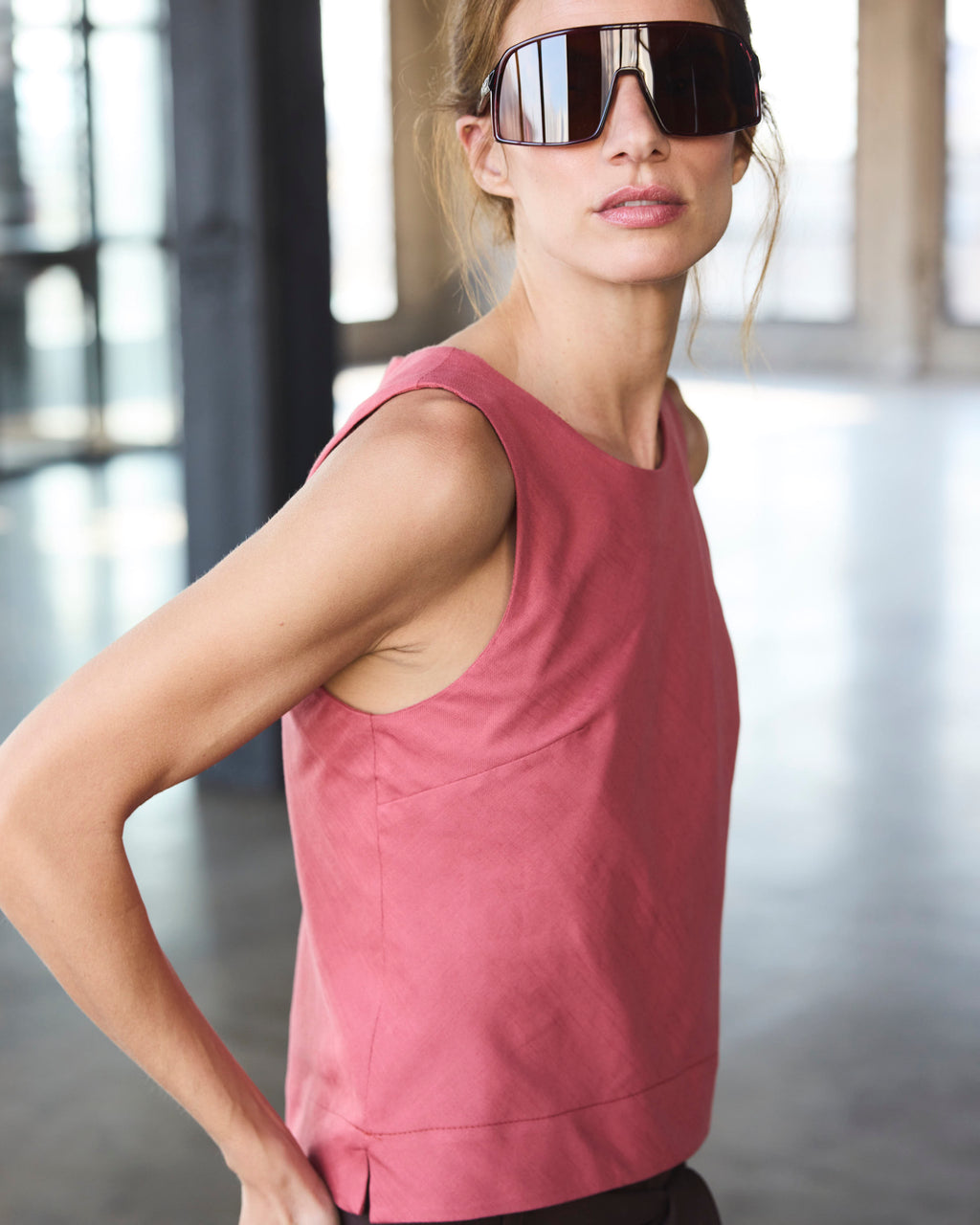 Top Meena Algodón Rosado