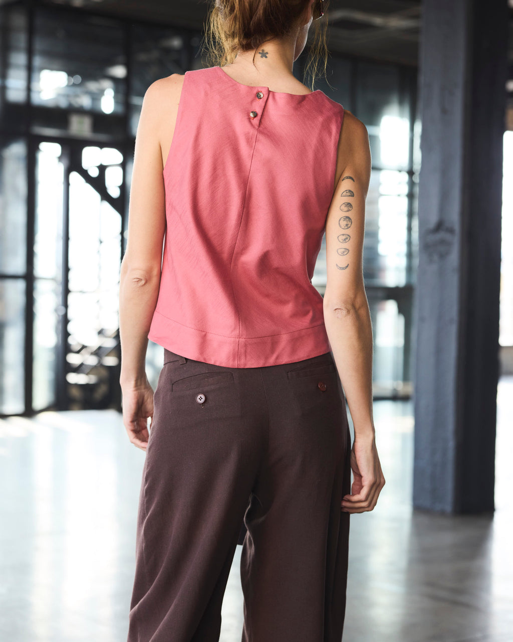 Pantalón Vivante Lino Café