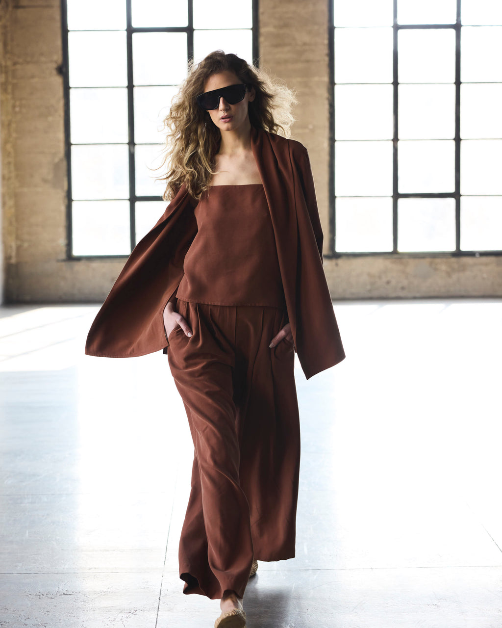 Pantalón Labille Cupro Moca