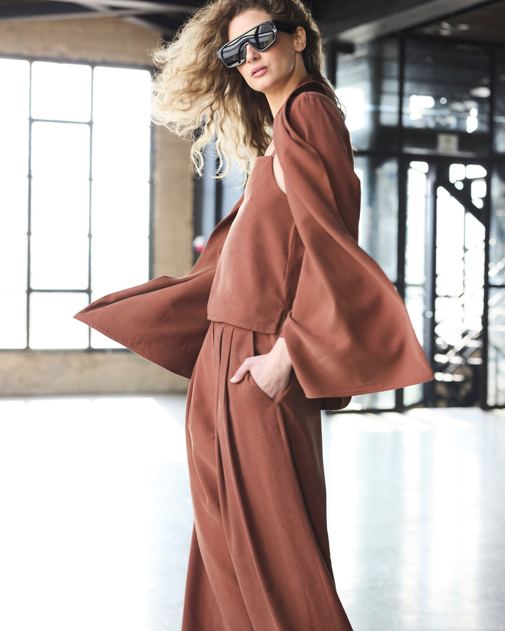 Pantalón Labille Cupro Moca