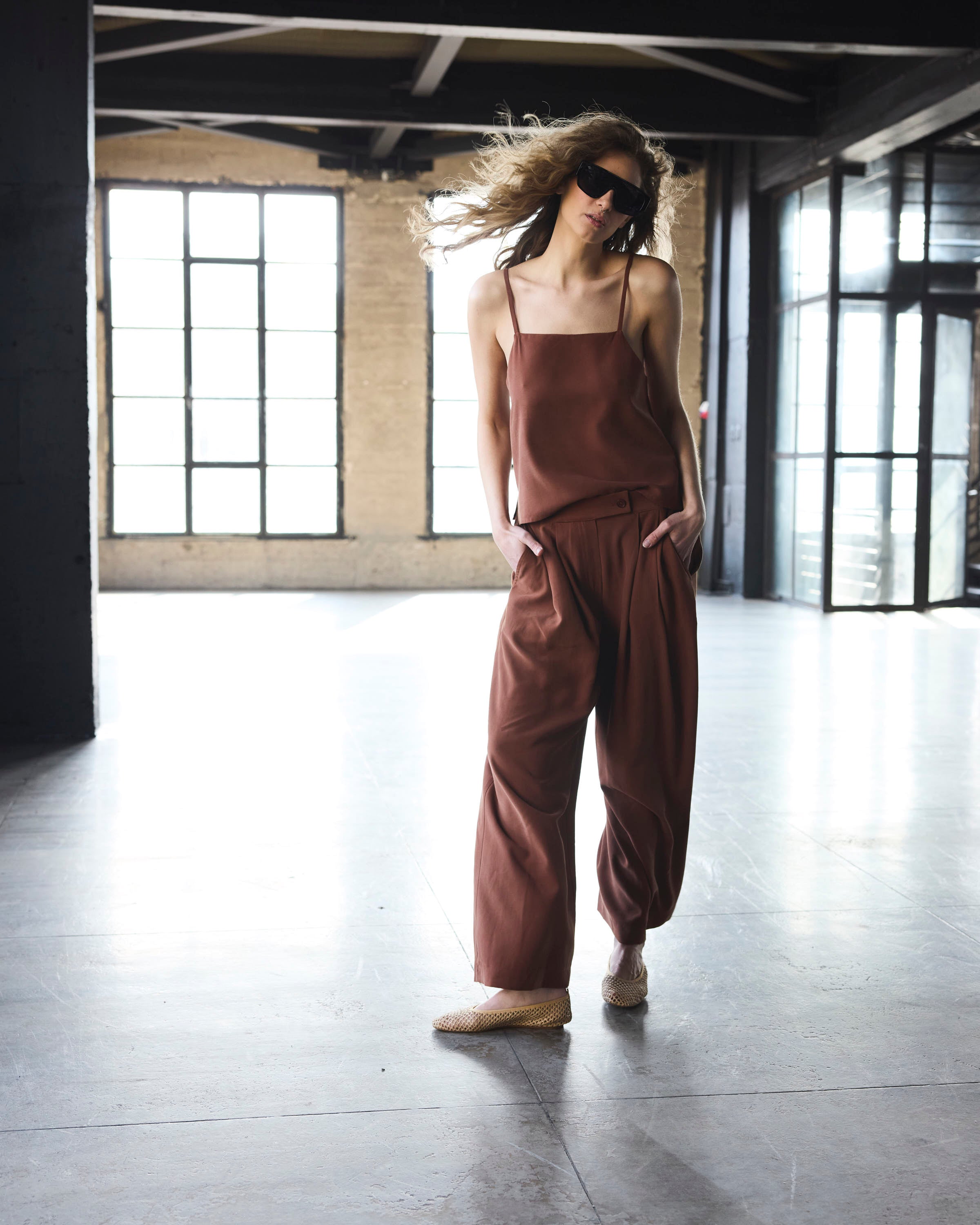 Pantalón Labille Cupro Moca