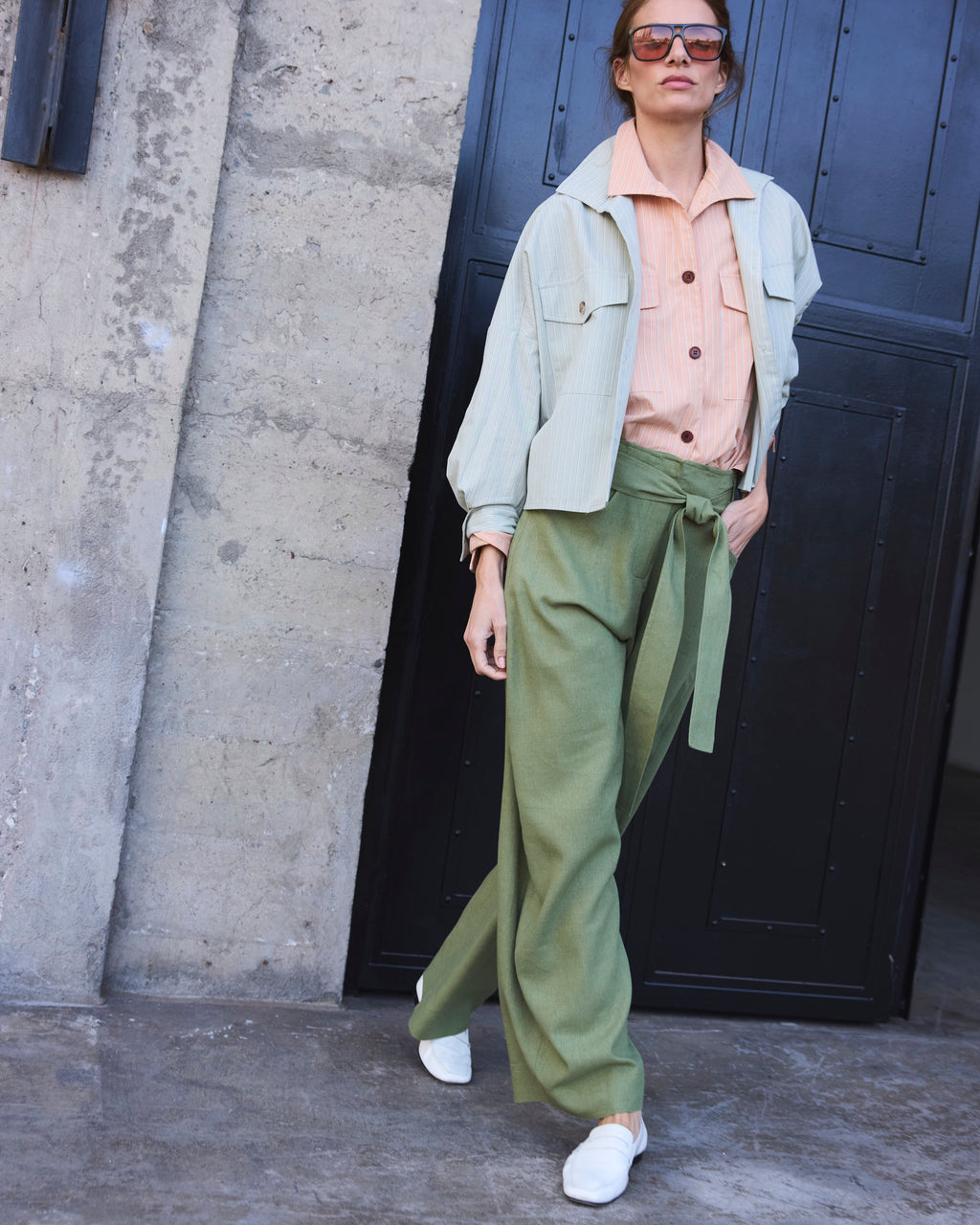 Pantalón Vivante Lino Verde Pasto