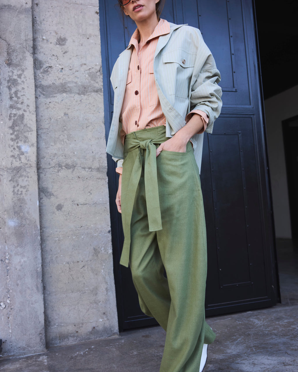 Pantalón Vivante Lino Verde Pasto