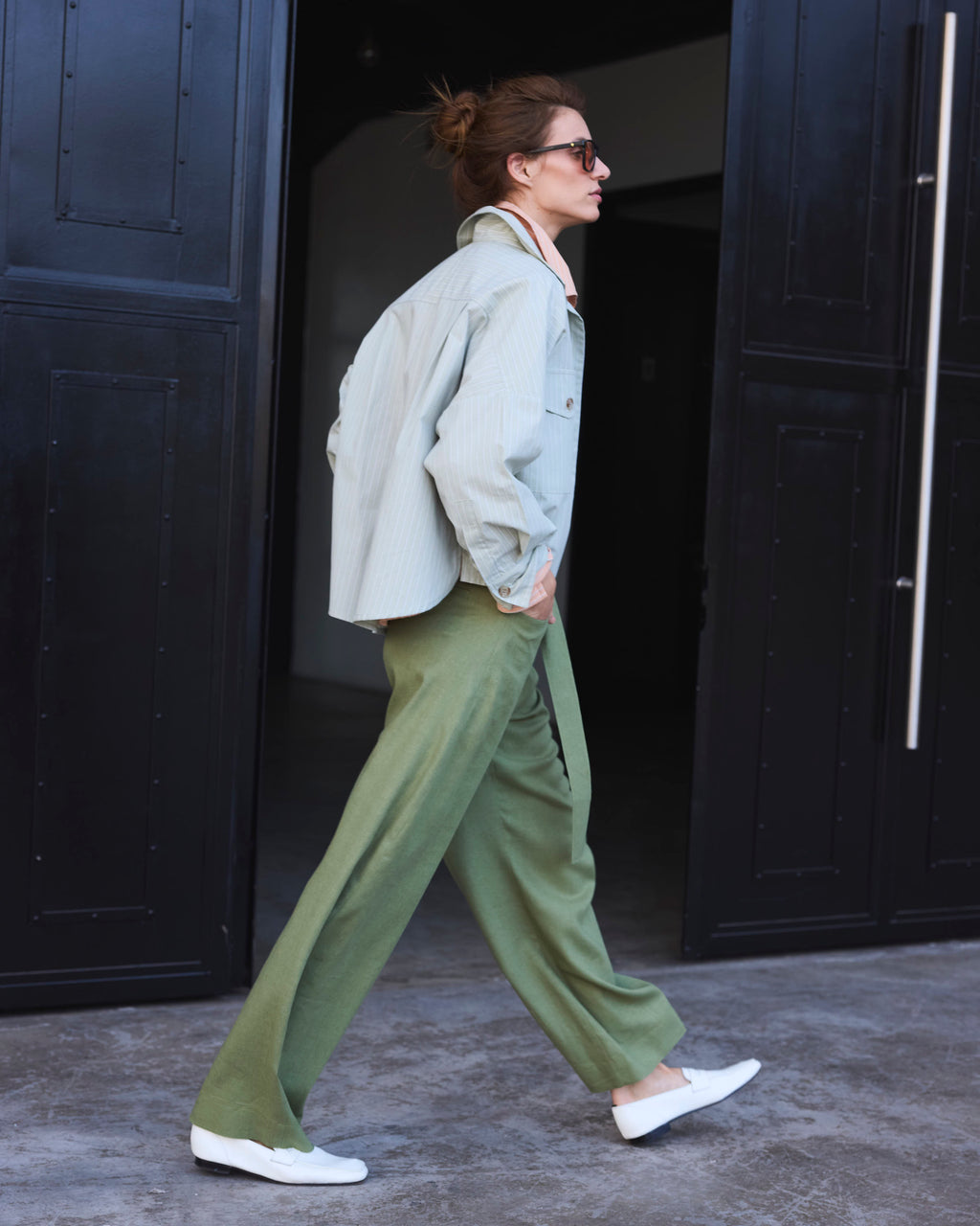 Pantalón Vivante Lino Verde Pasto