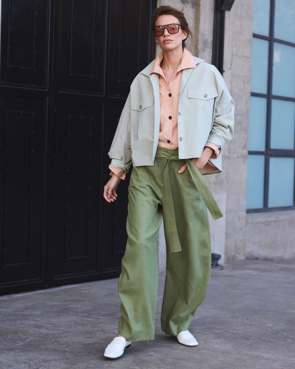 Pantalón Vivante Lino Verde Pasto