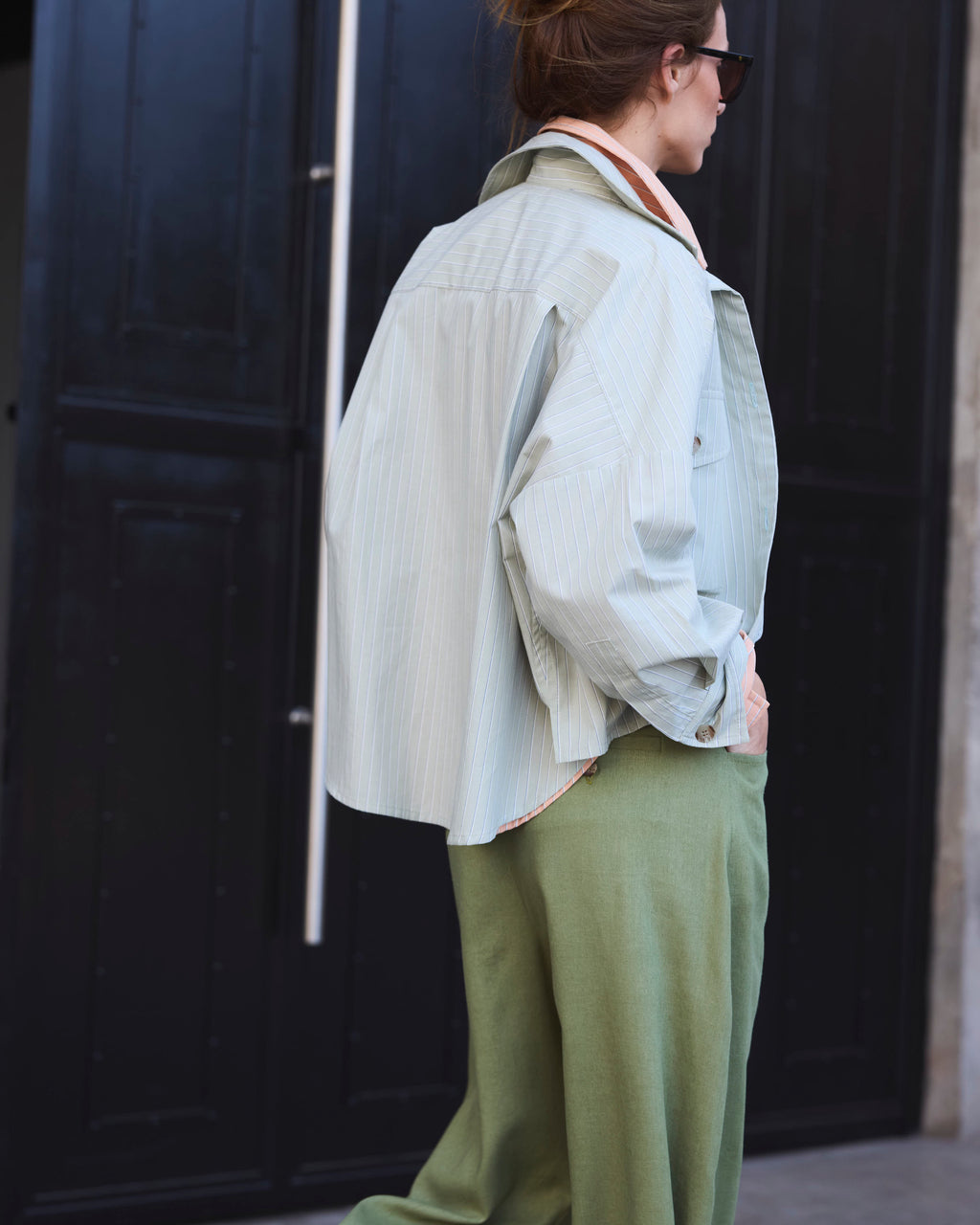 Blusa Etoile  100% Algodón Listada Verde