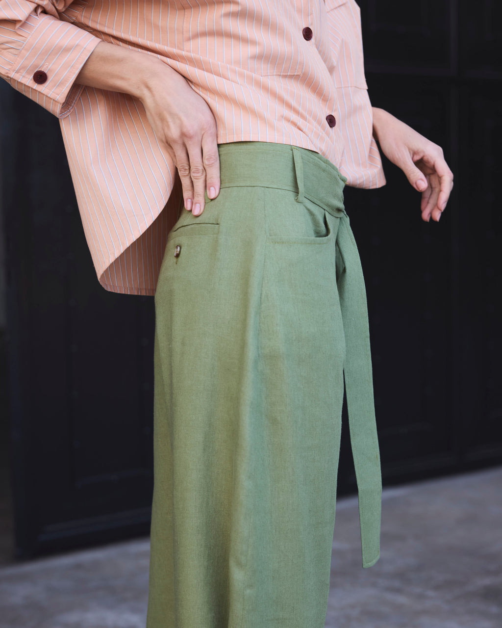 Pantalón Vivante Lino Verde Pasto