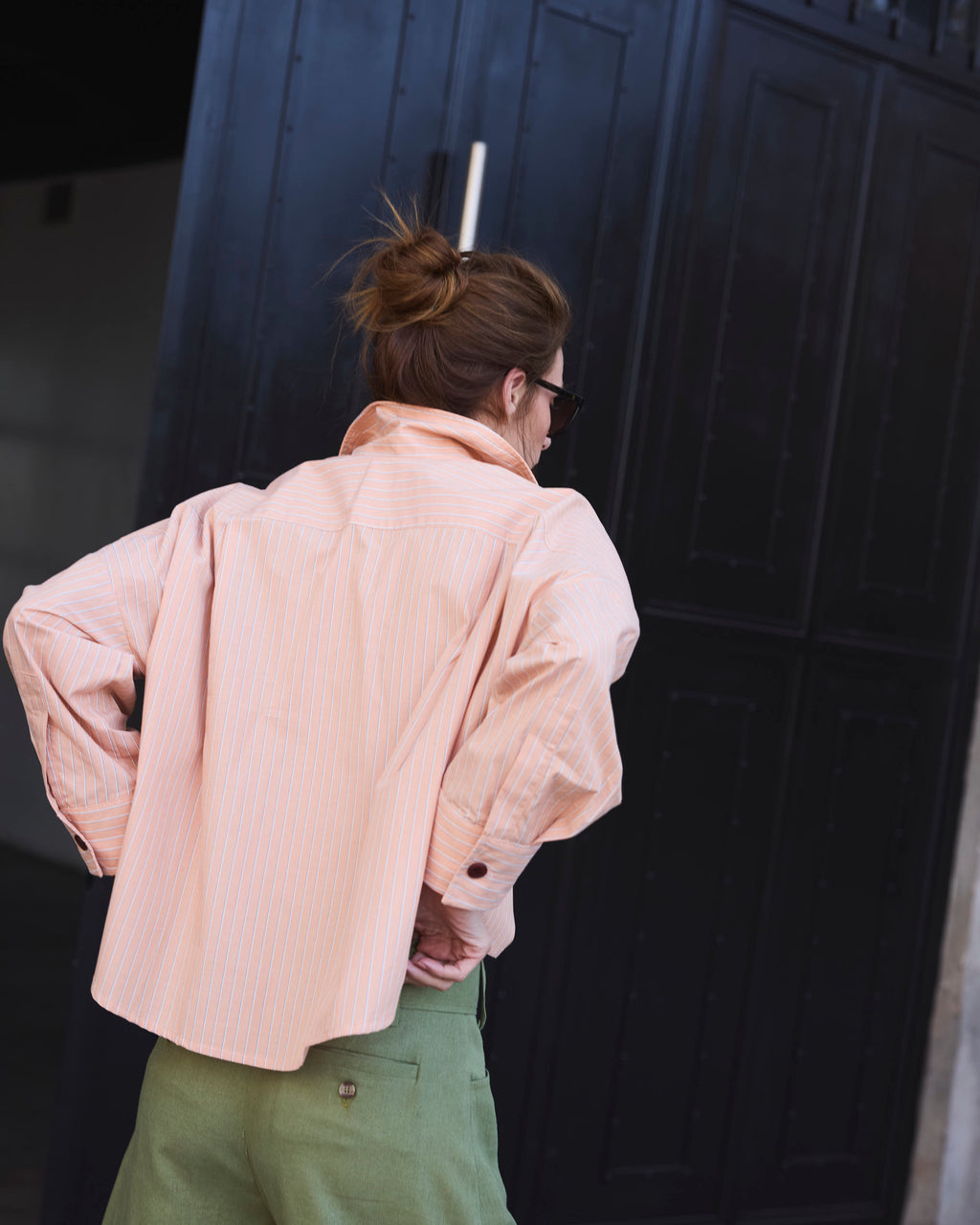 Blusa Etoile 100% Algodón Listada Naranja