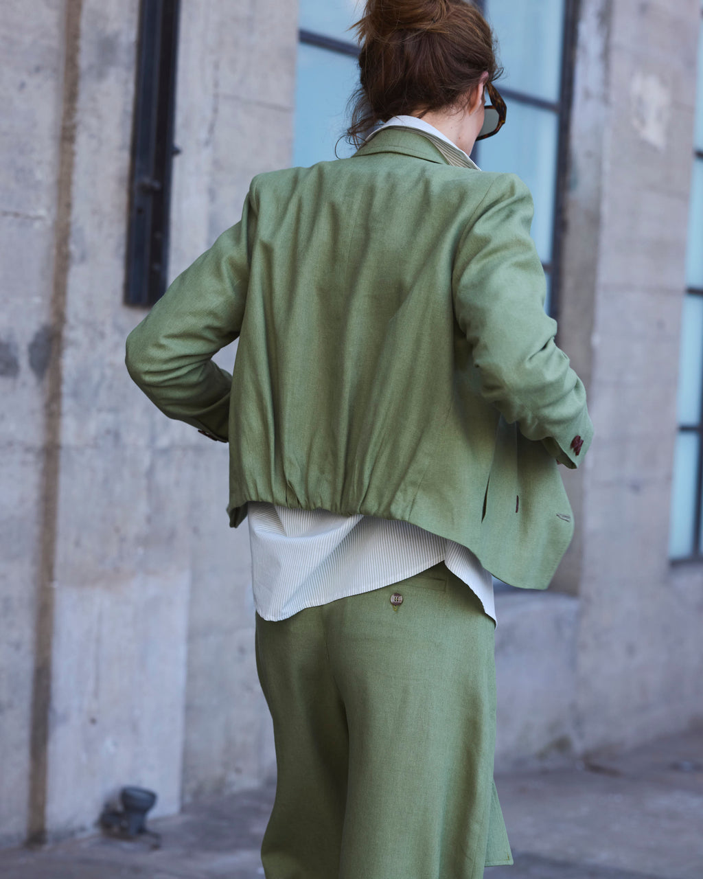 Blazer Volonte Lino Verde Pasto