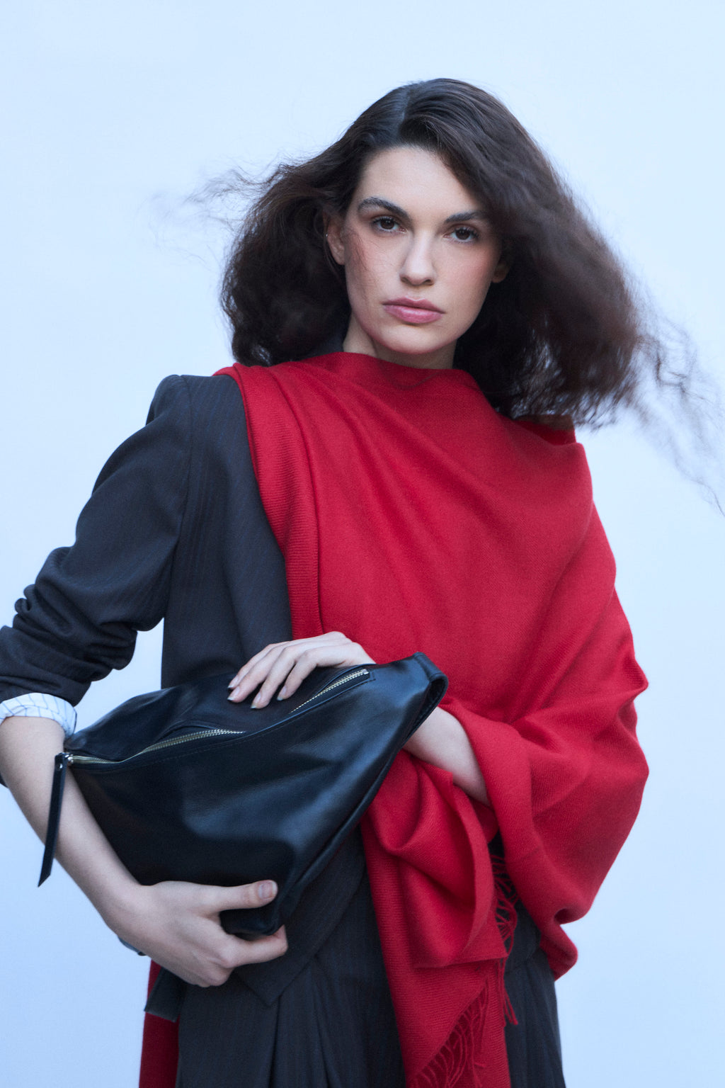 Bufanda Lavande 100% Baby Alpaca Roja