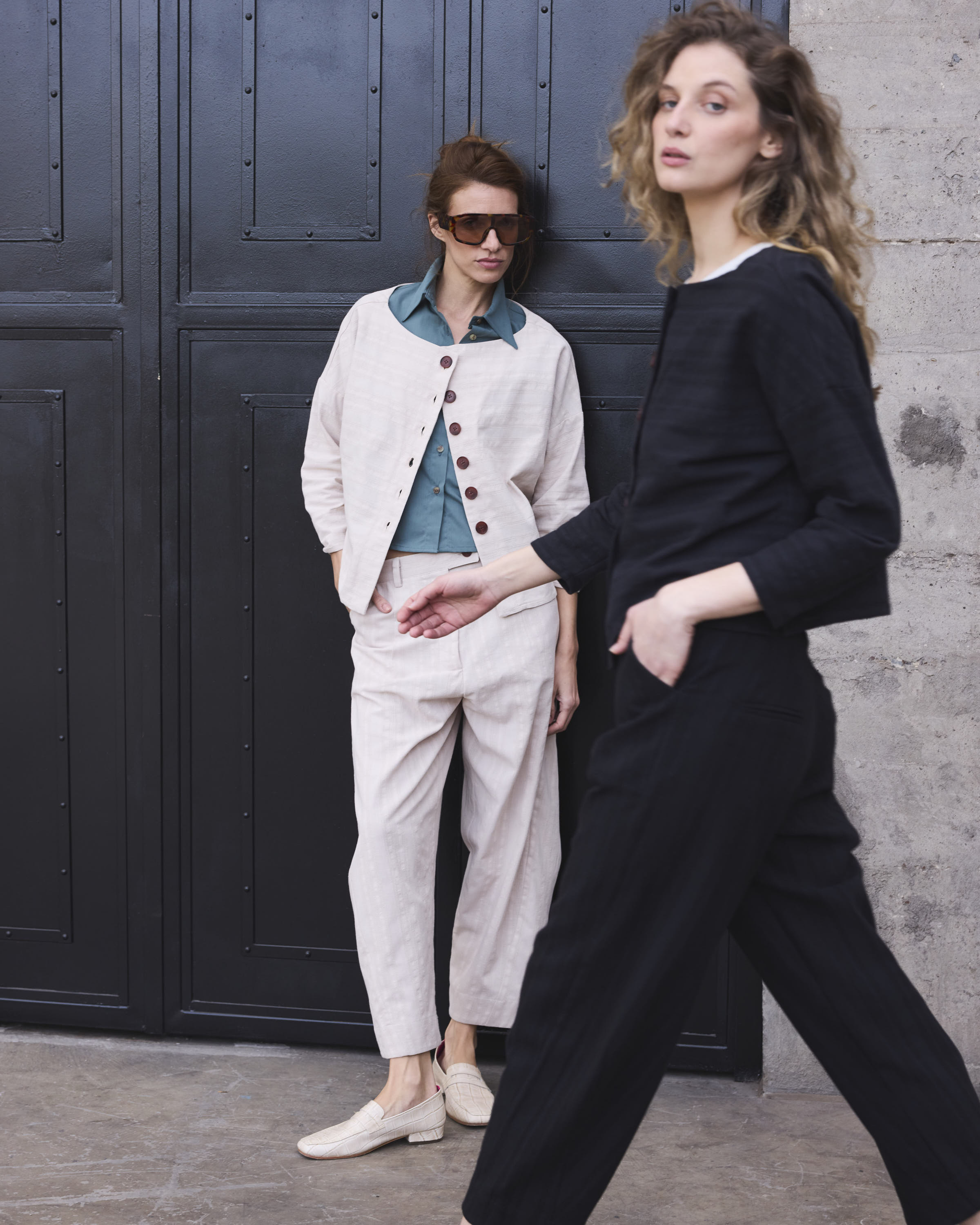 Chaquetilla Reversible Elan Algodón Negro