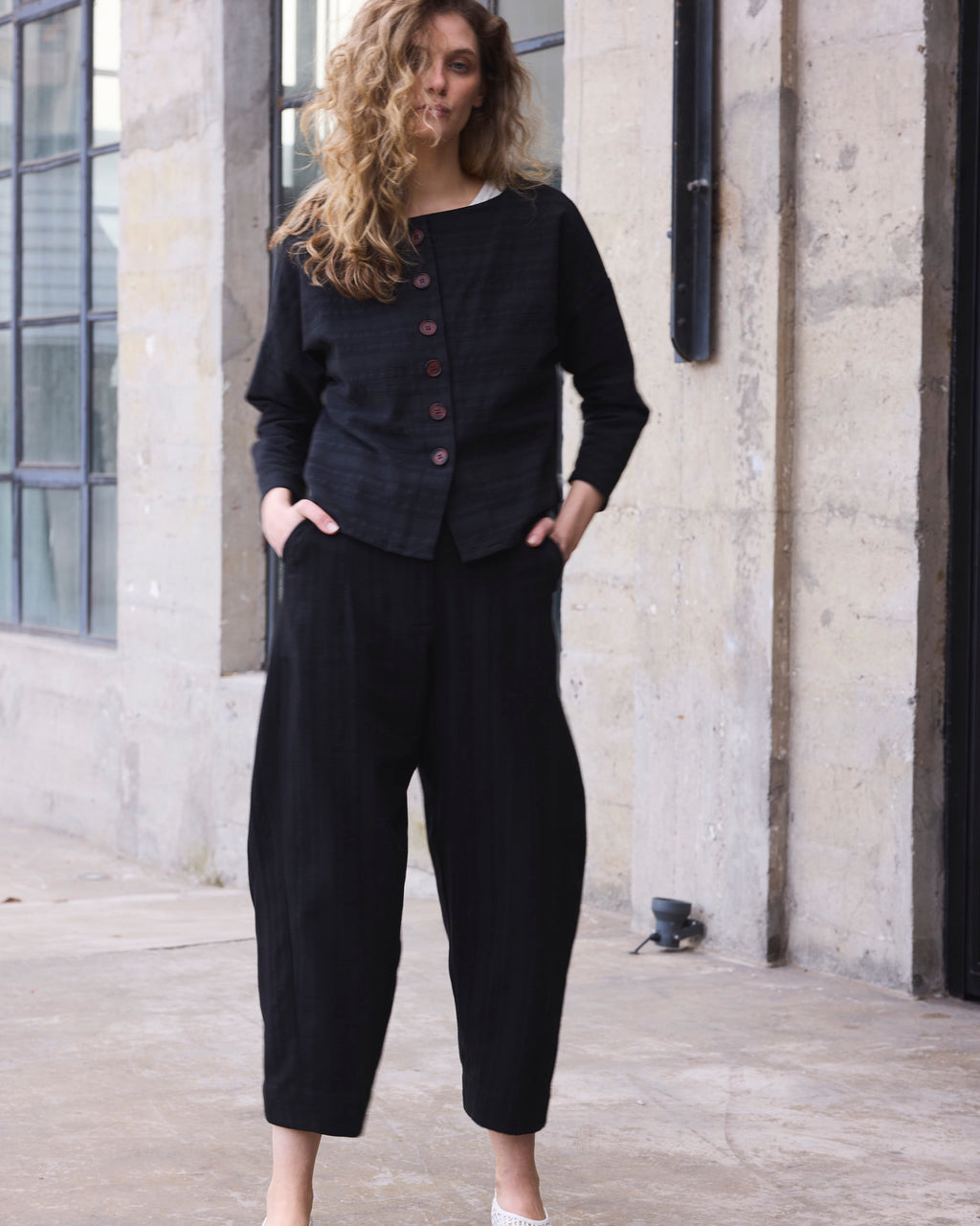 Pantalón Vissionnaire Algodón Negro