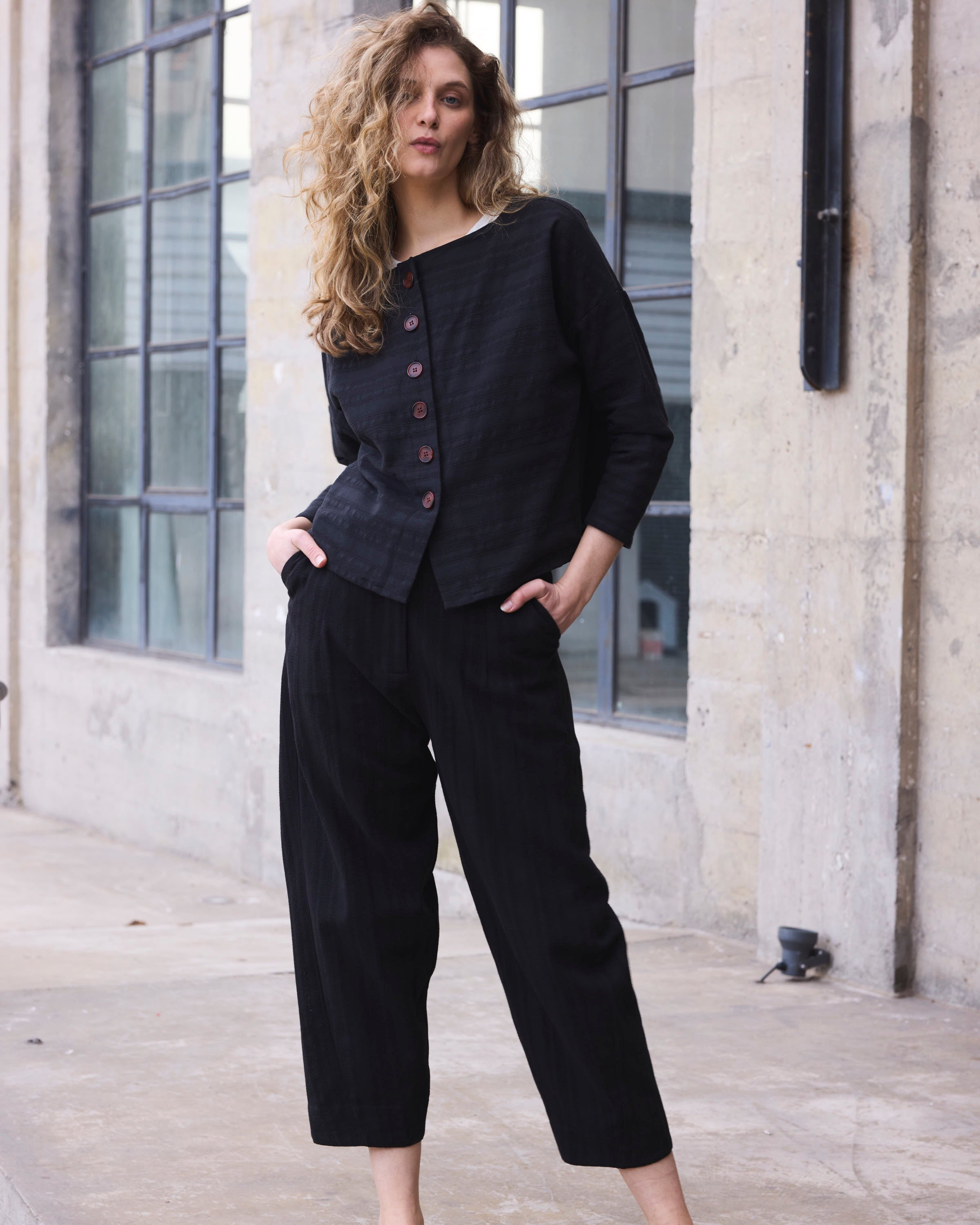 Pantalón Vissionnaire Algodón Negro