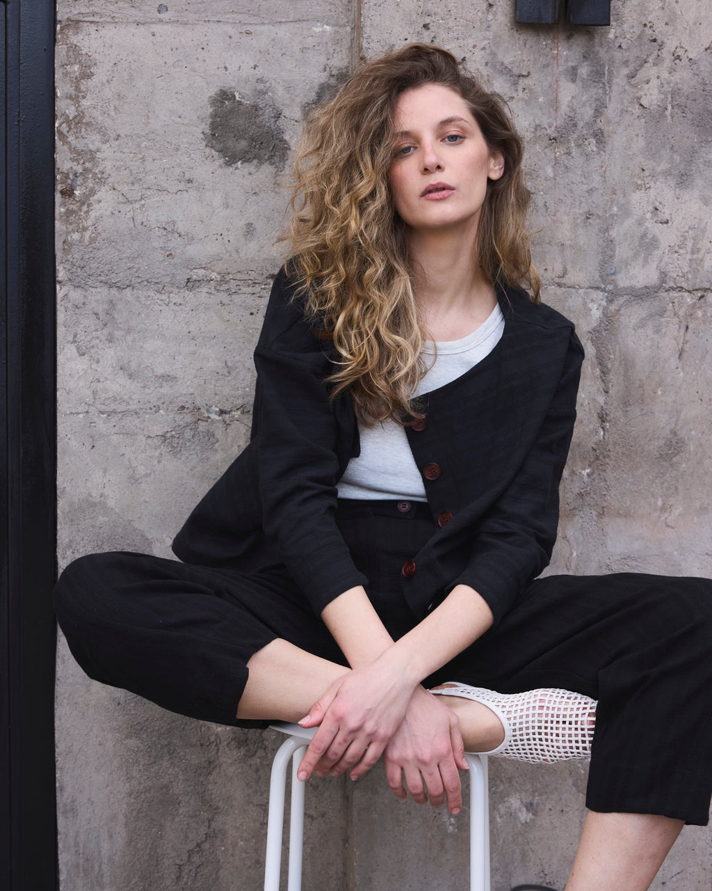 Polera Arkana Algodón Melange Claro Gris