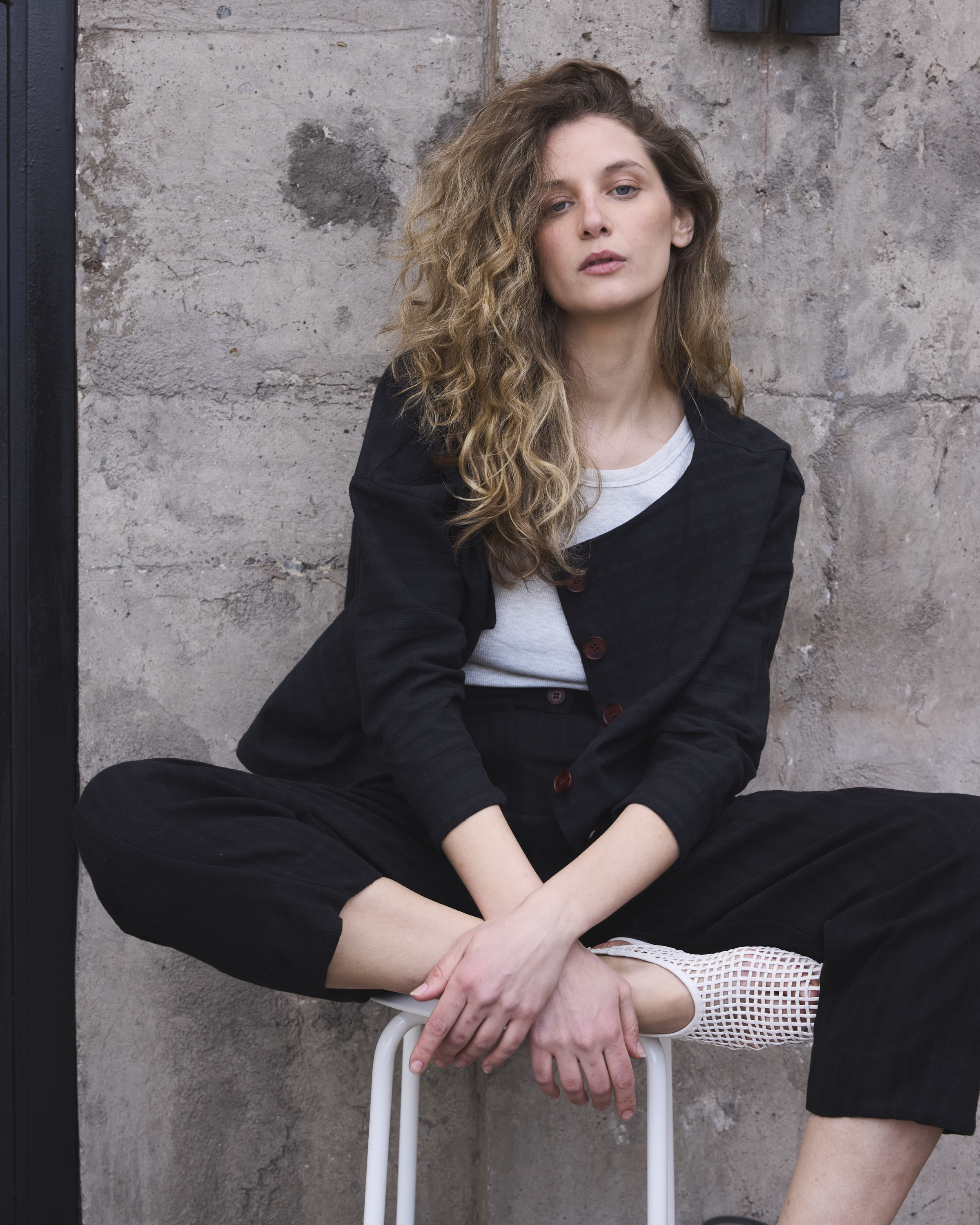 Polera Arkana Algodón Melange Claro Gris