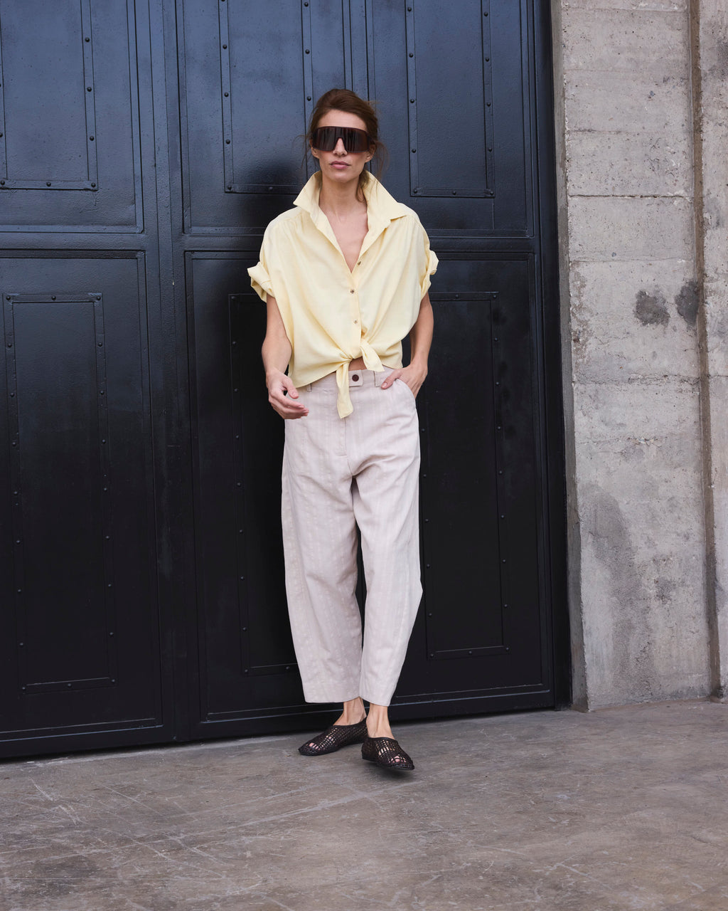 Blusa Nudo Rebelle Algodón Amarilla Pastel