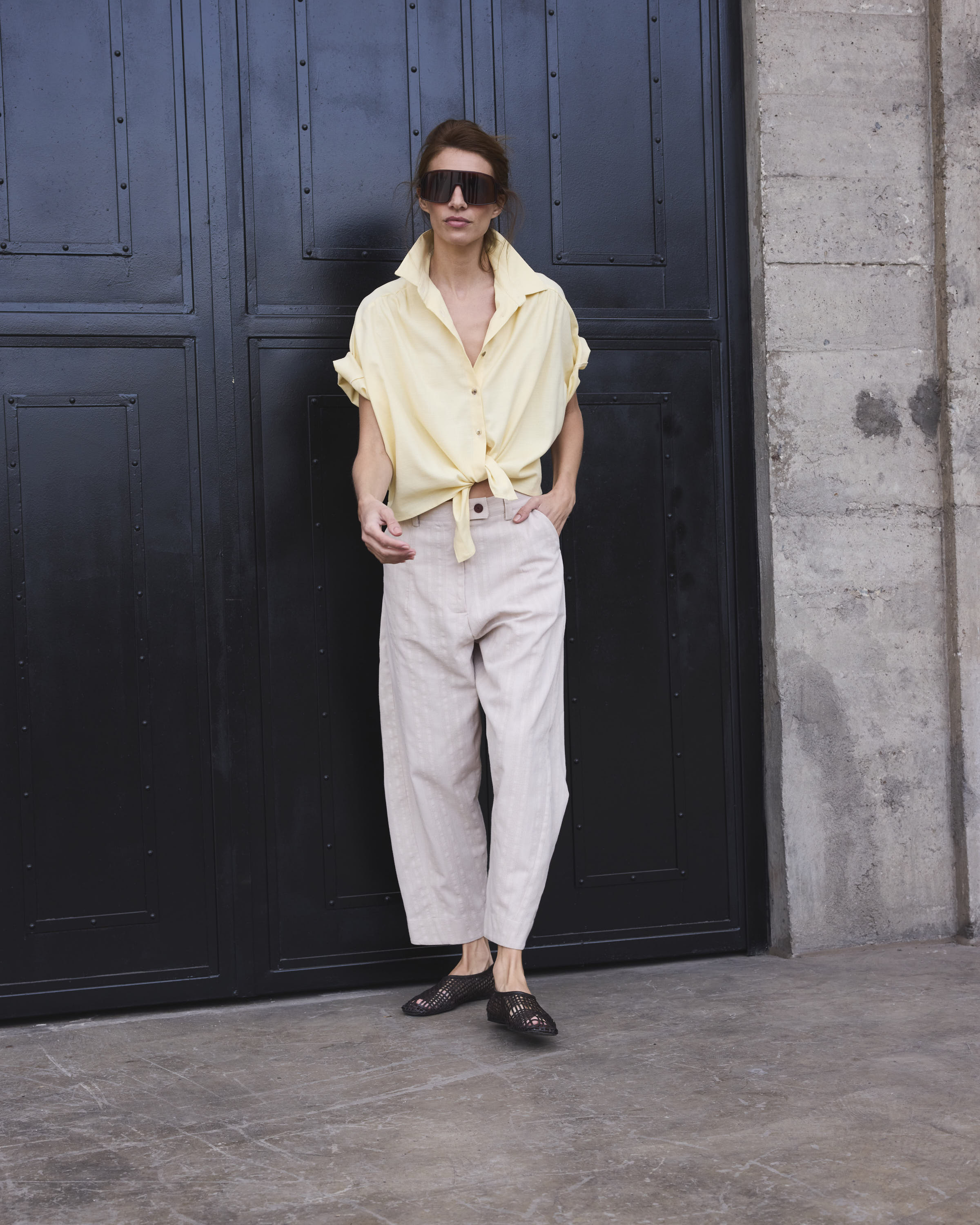 Blusa Nudo Rebelle Algodón Amarilla Pastel