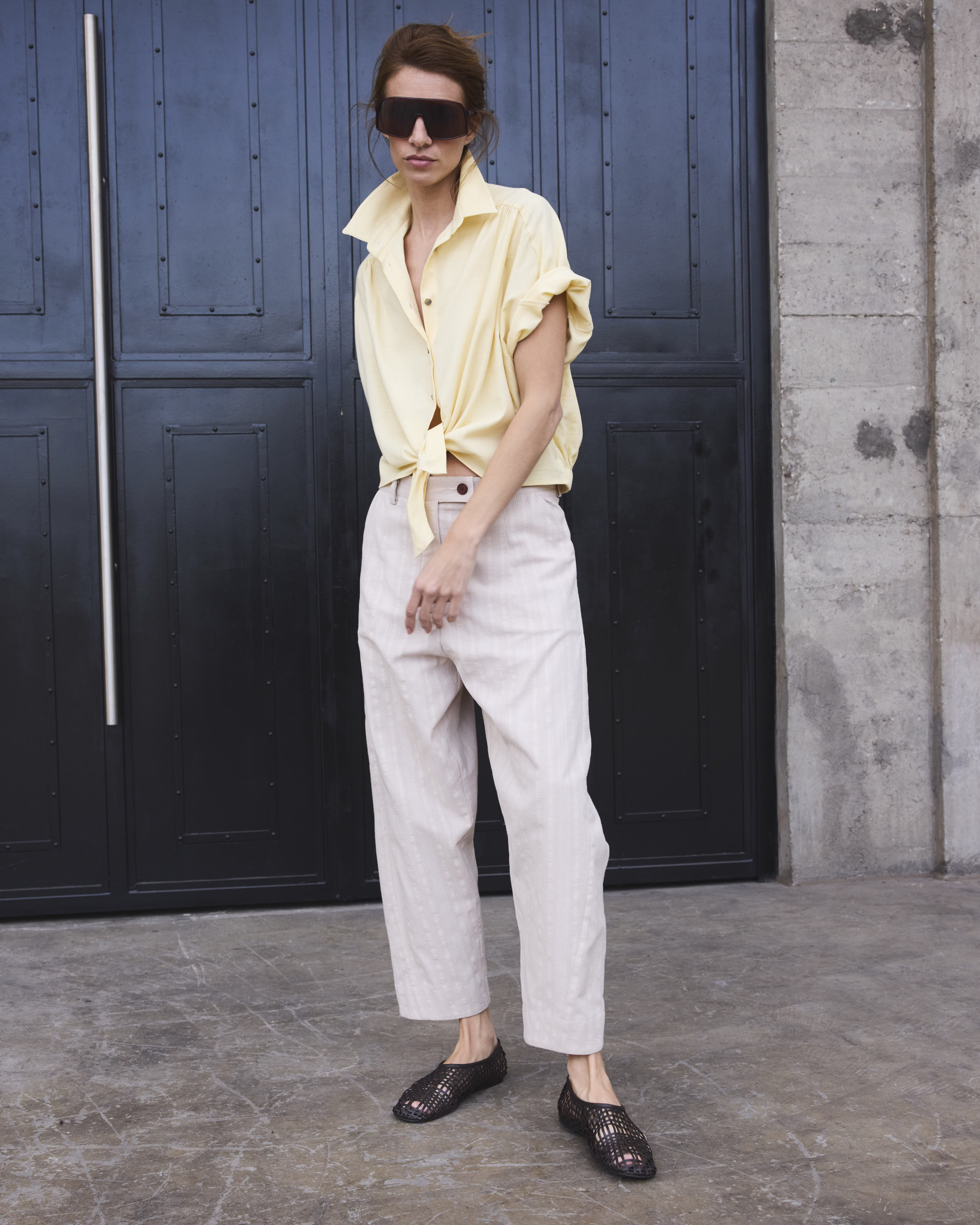 Blusa Nudo Rebelle Algodón Amarilla Pastel