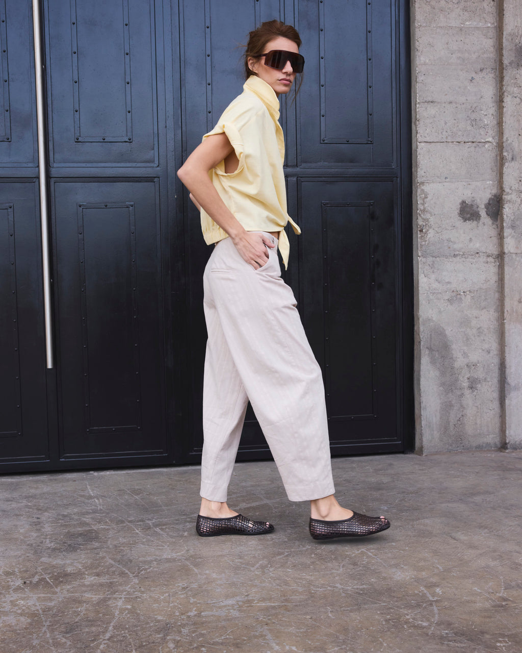 Blusa Nudo Rebelle Algodón Amarilla Pastel