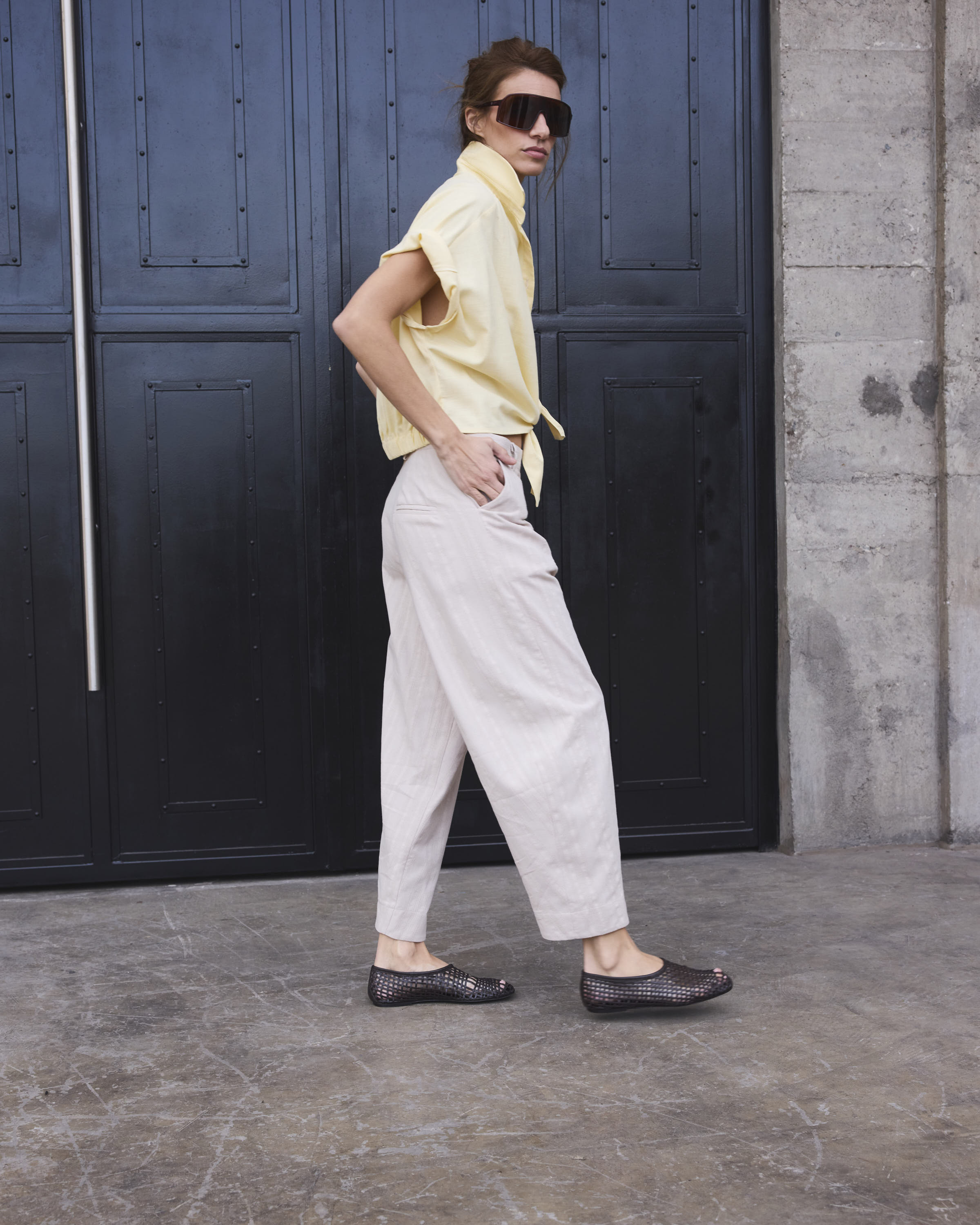 Blusa Nudo Rebelle Algodón Amarilla Pastel