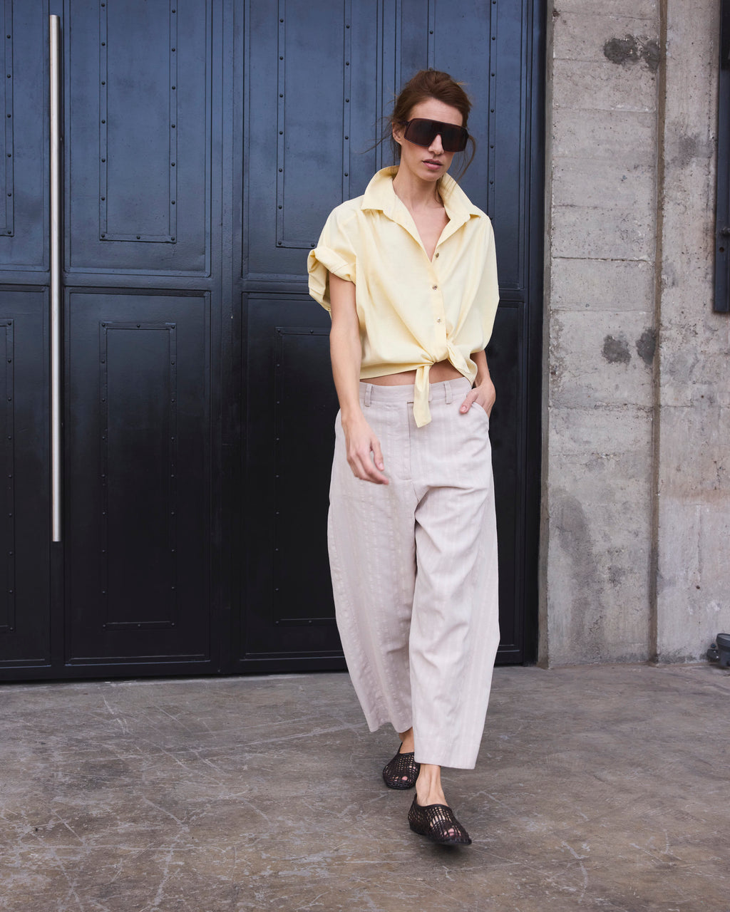 Blusa Nudo Rebelle Algodón Amarilla Pastel