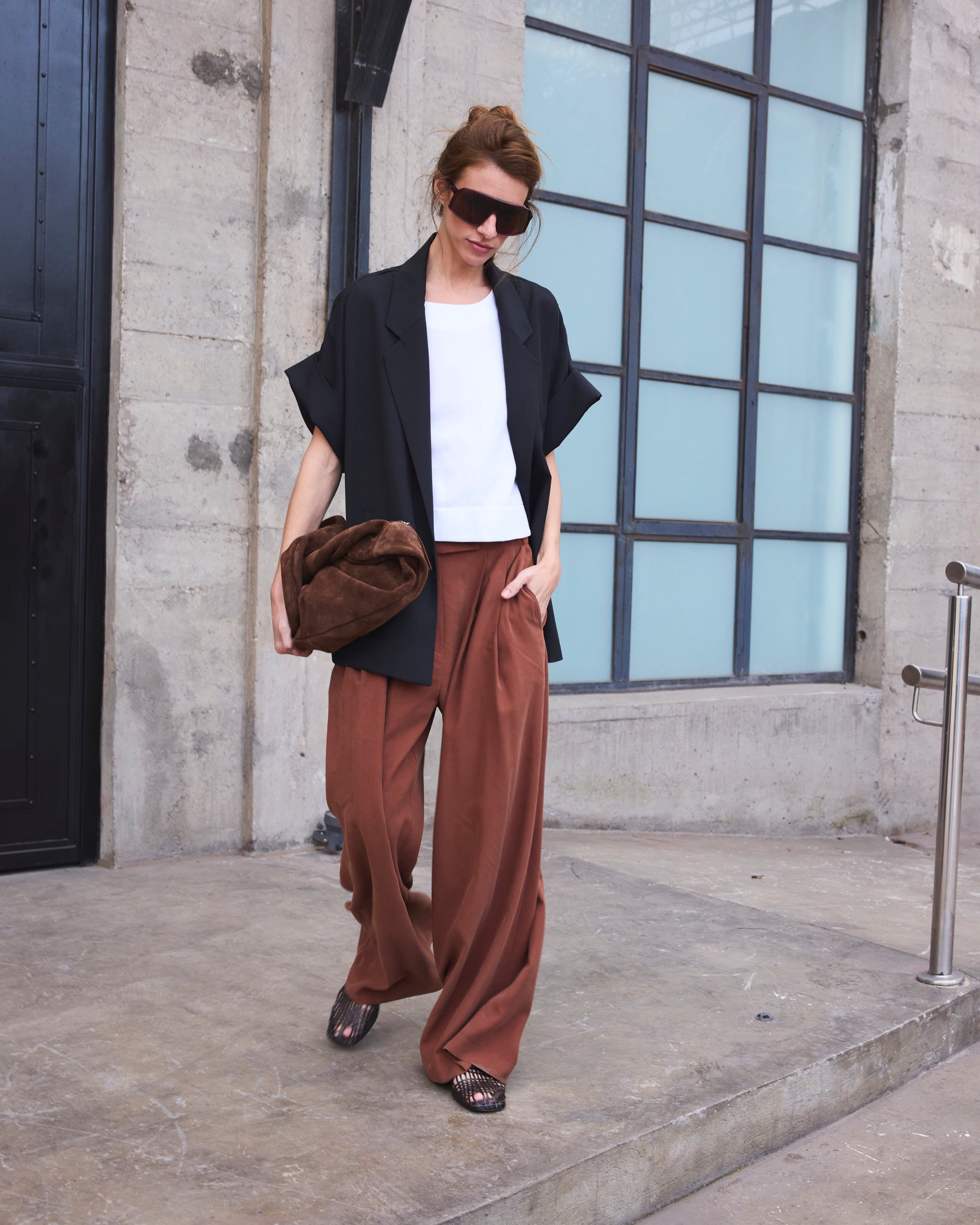 Blazer Manga Corta Souveraine Negro