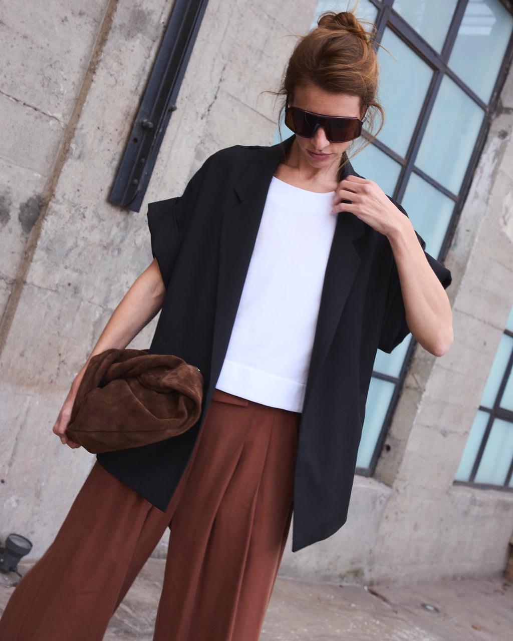 Blazer Manga Corta Souveraine Negro