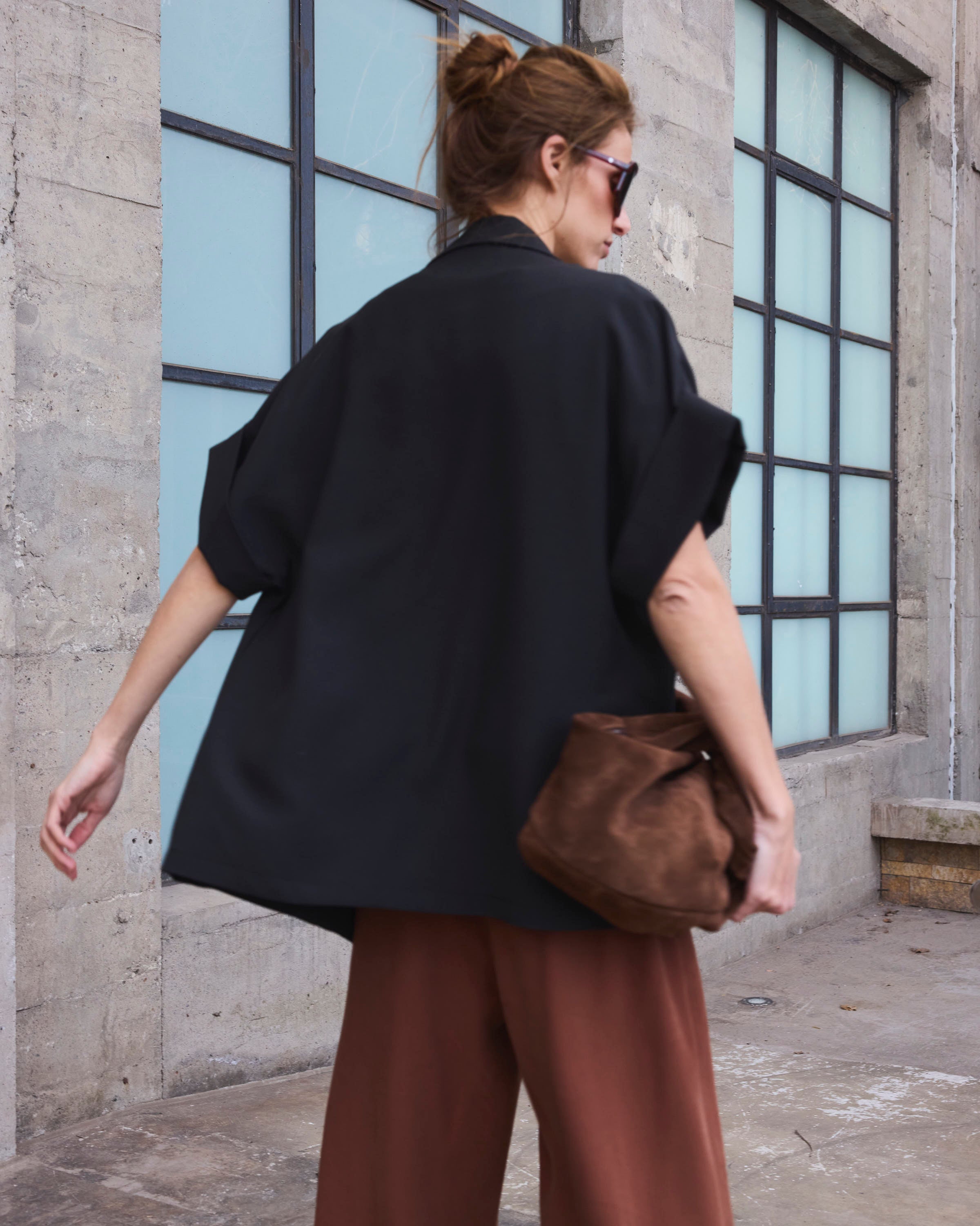 Blazer Manga Corta Souveraine Negro