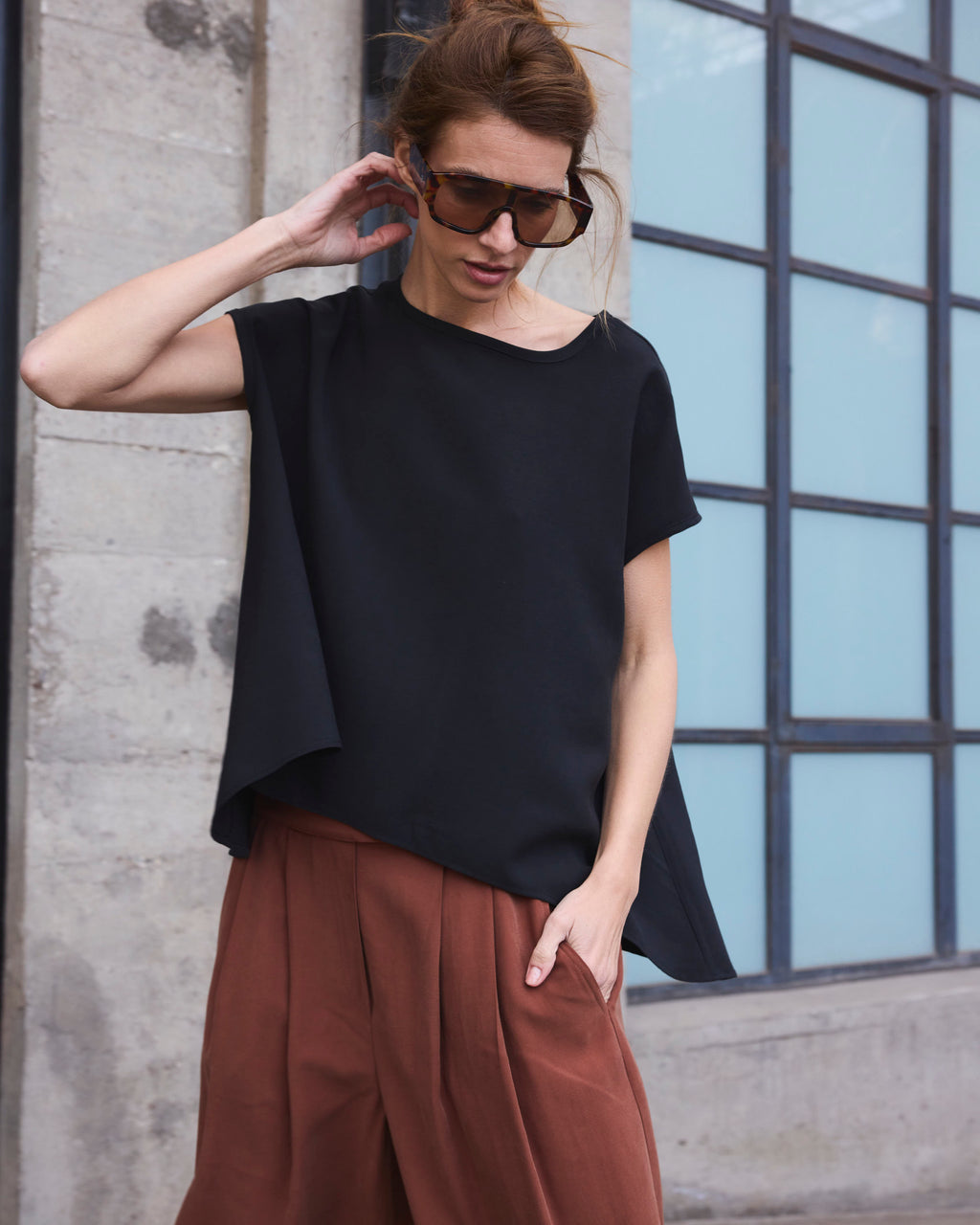 Top Sagasse Cupro Negro