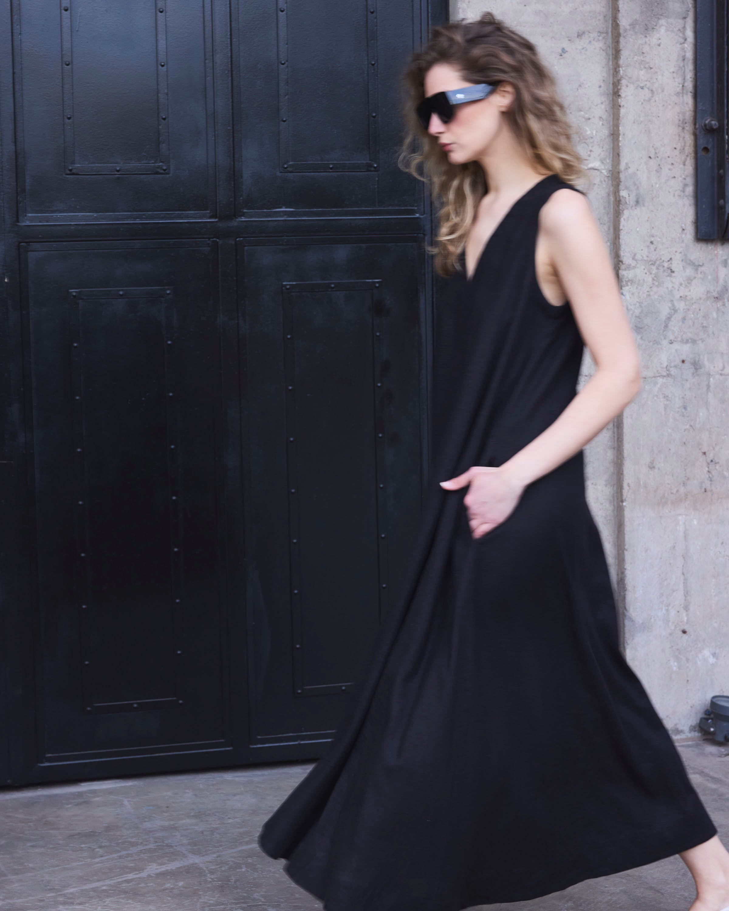 Vestido Desir Lino Negro