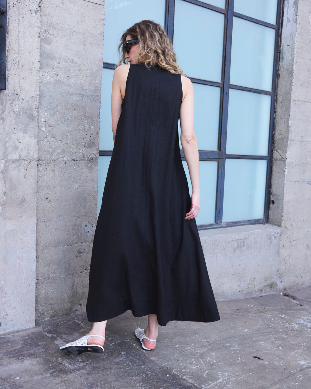 Vestido Desir Lino Negro