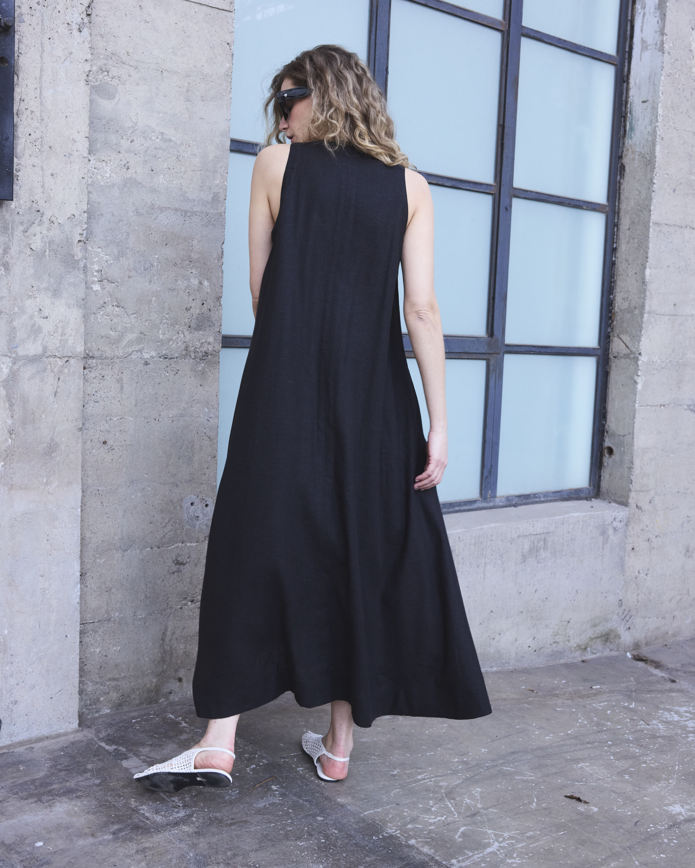 Vestido Desir Lino Negro