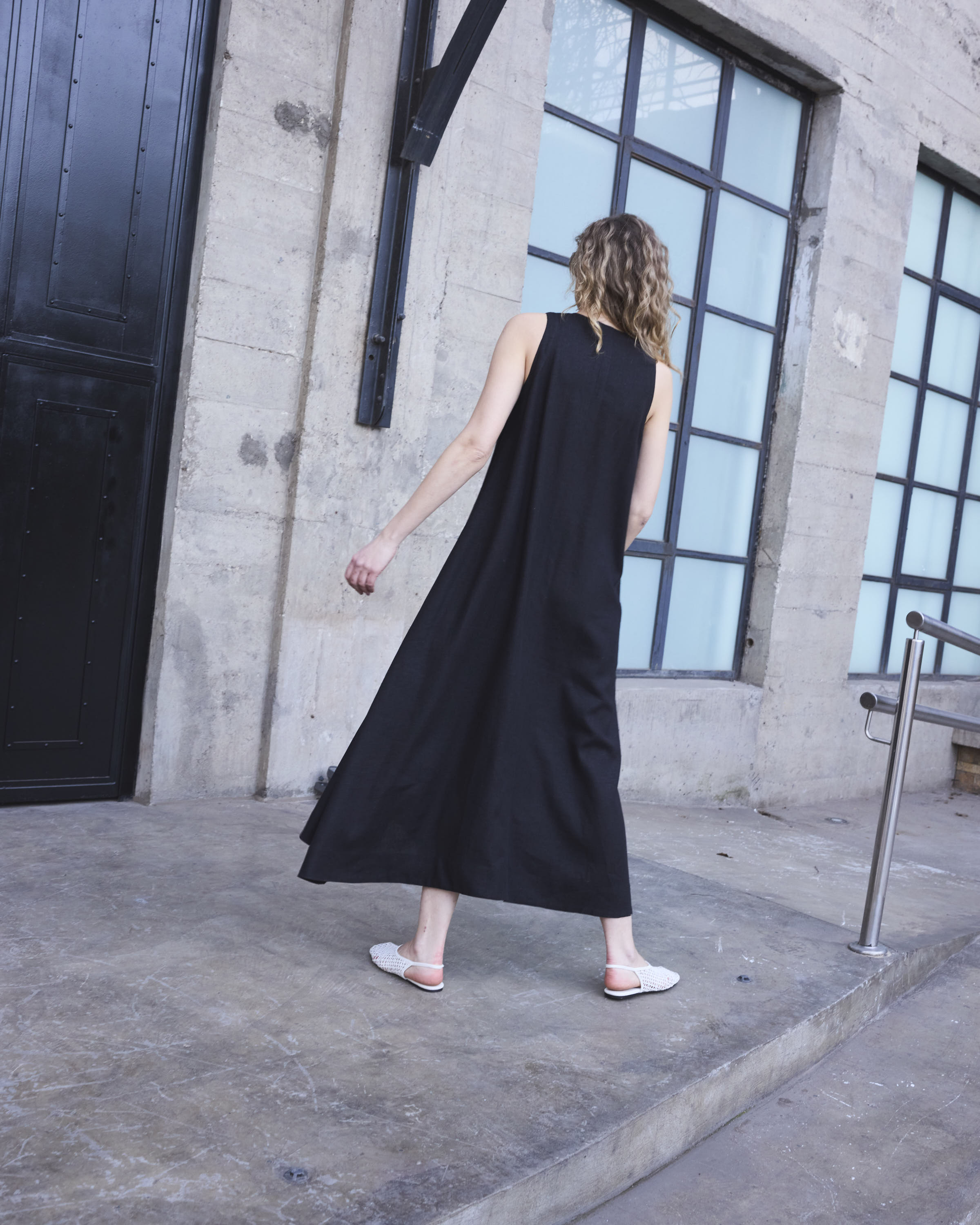 Vestido Desir Lino Negro