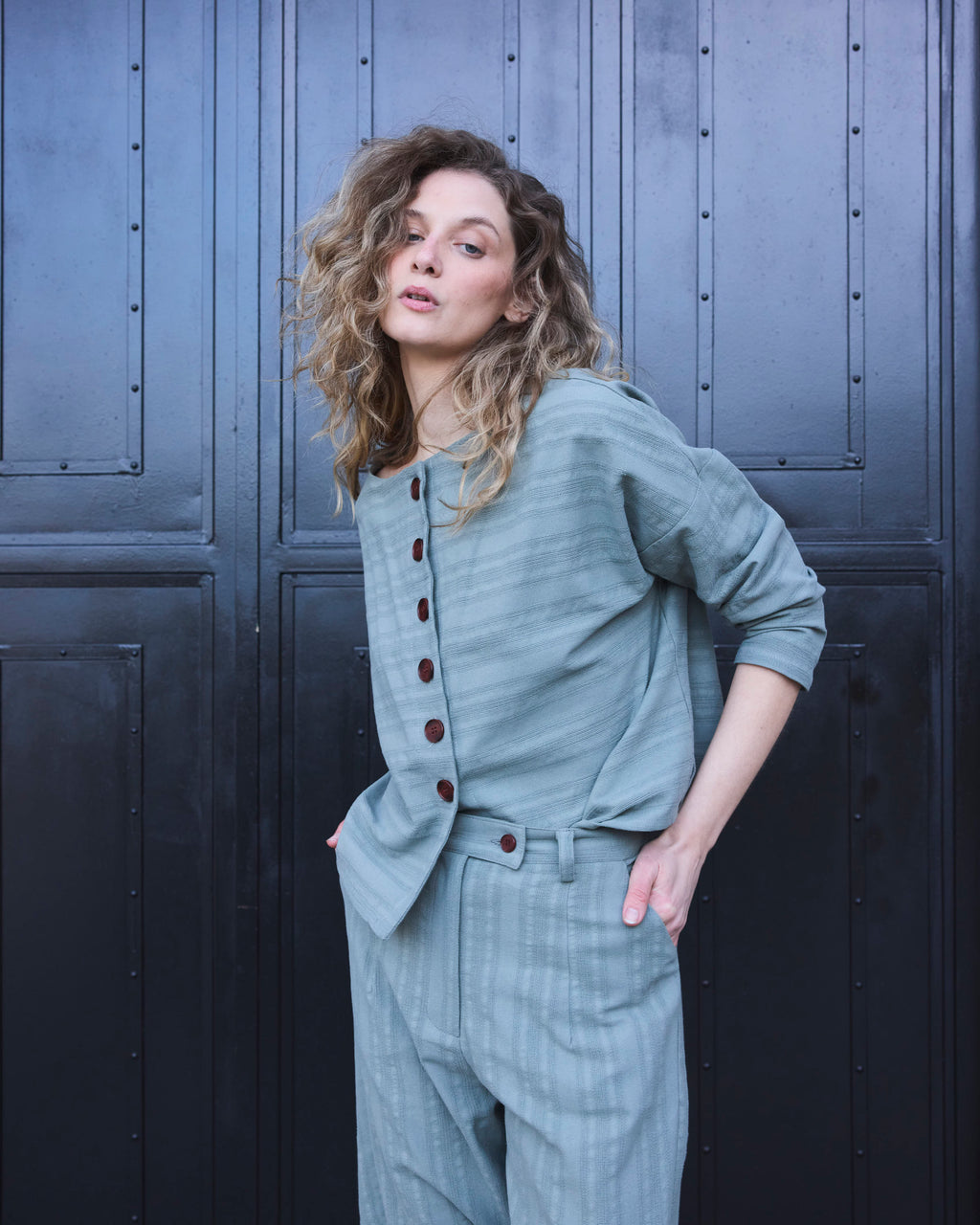 Pantalón Vissionnaire Algodón Verde