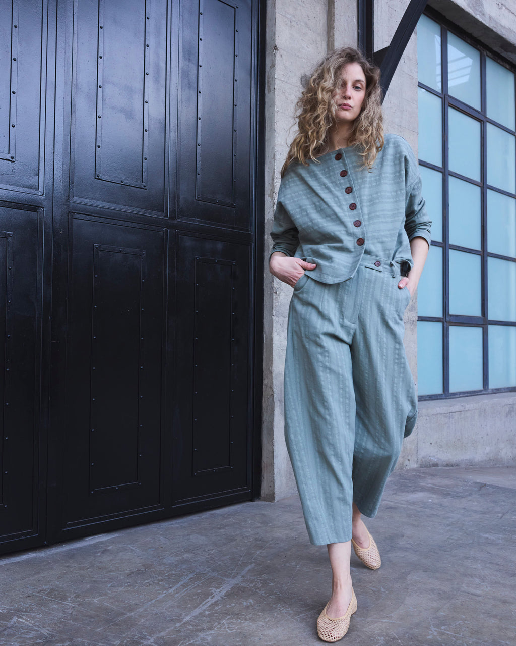 Pantalón Vissionnaire Algodón Verde