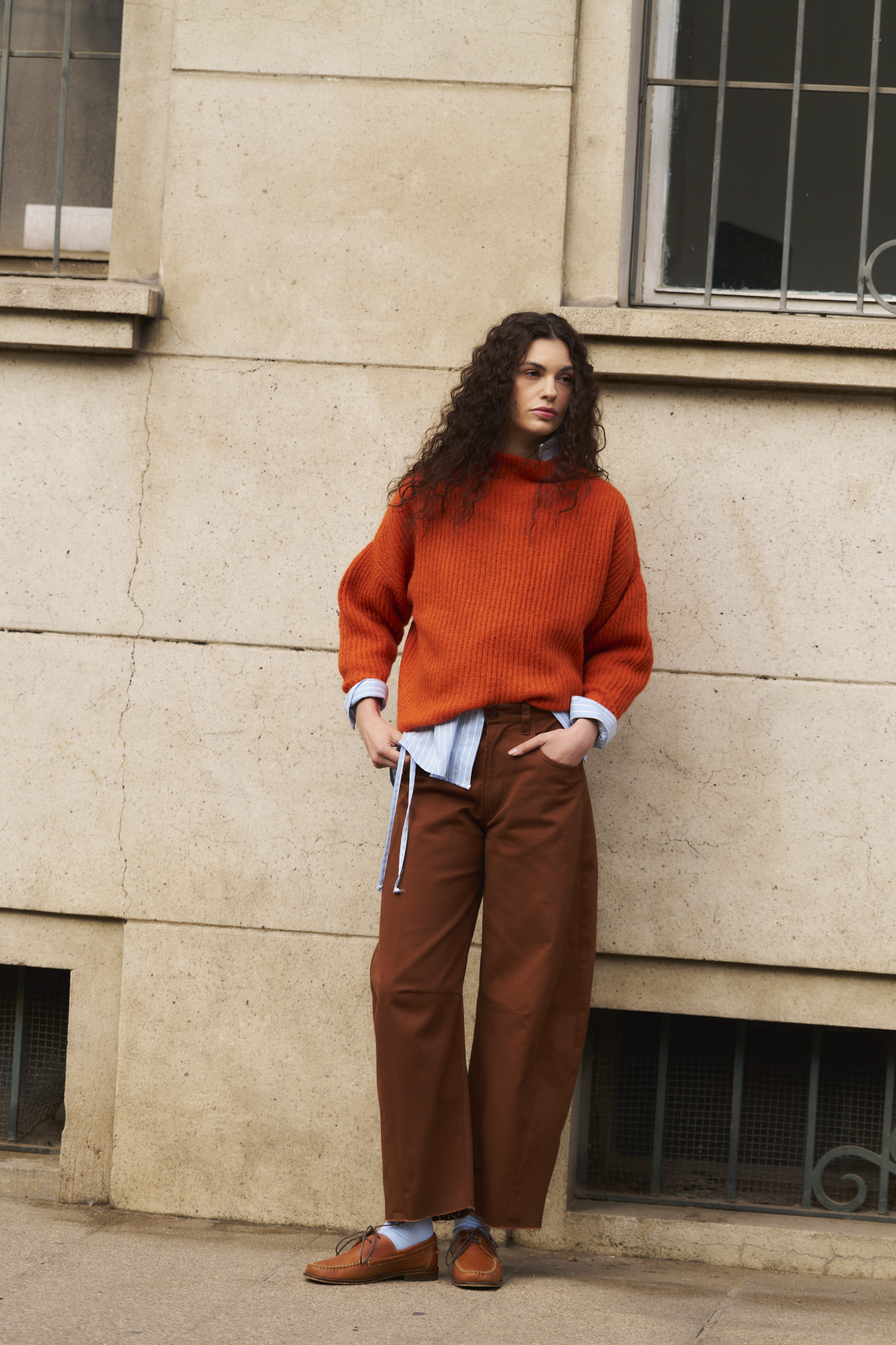 Pantalón Daft 100% Algodón Tabaco