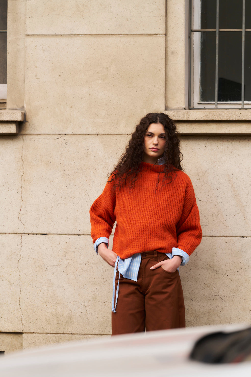 Sweater Maxima Superfine Alpaca Naranjo