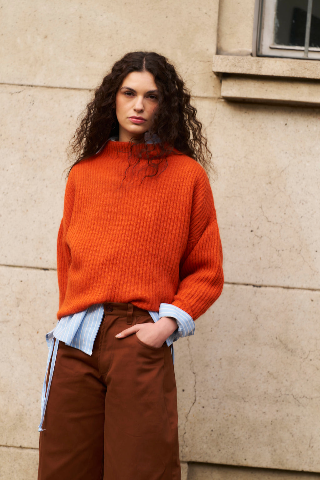 Sweater Maxima Superfine Alpaca Naranjo