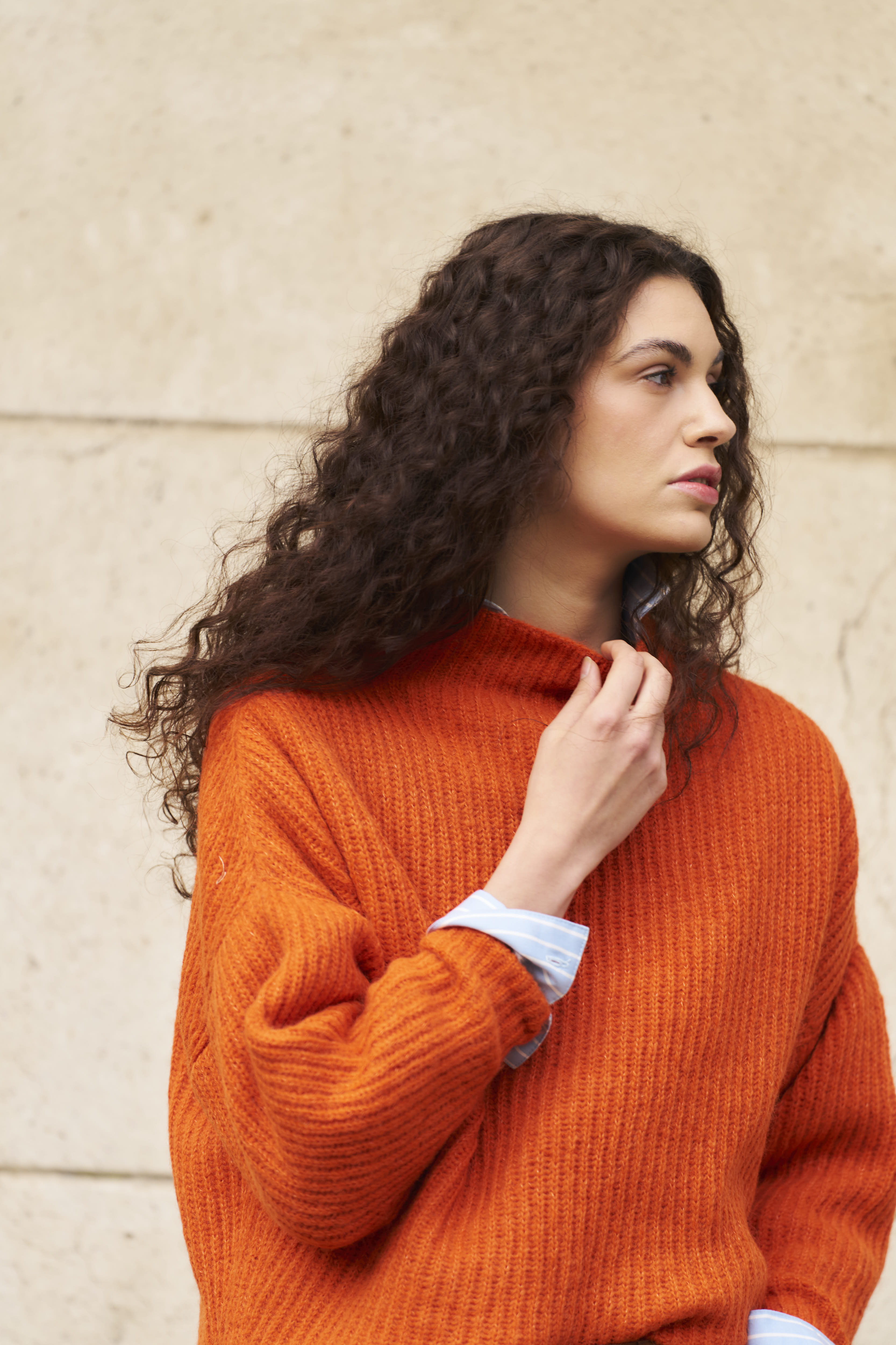 Sweater Maxima Superfine Alpaca Naranjo