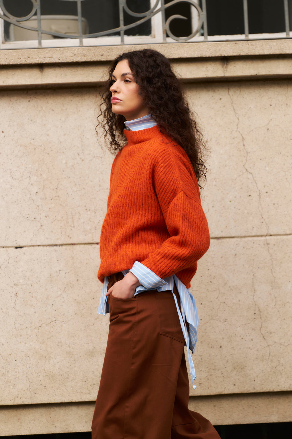Sweater Maxima Superfine Alpaca Naranjo
