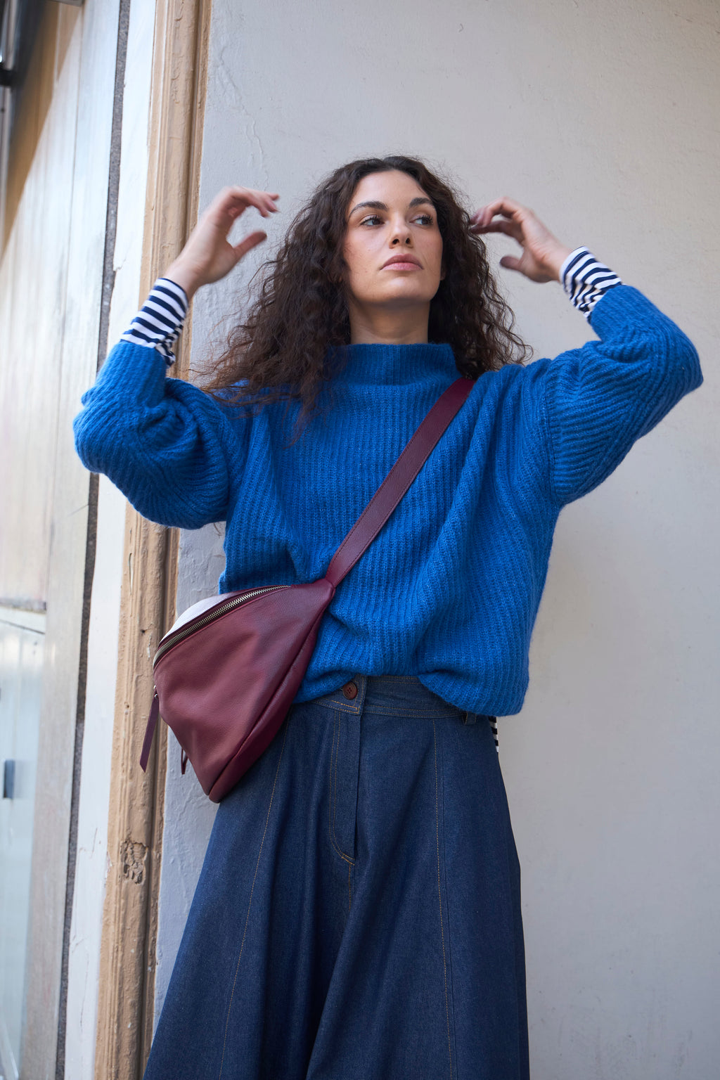 Sweater Maxima Superfine Alpaca Azulino