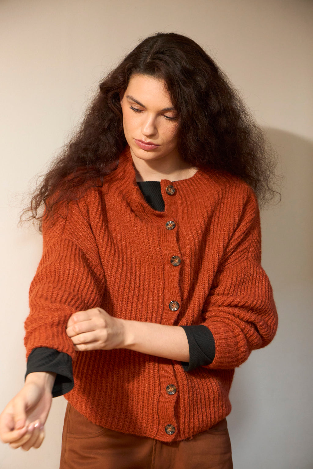Chaleco Brise Baby Alpaca Terracota