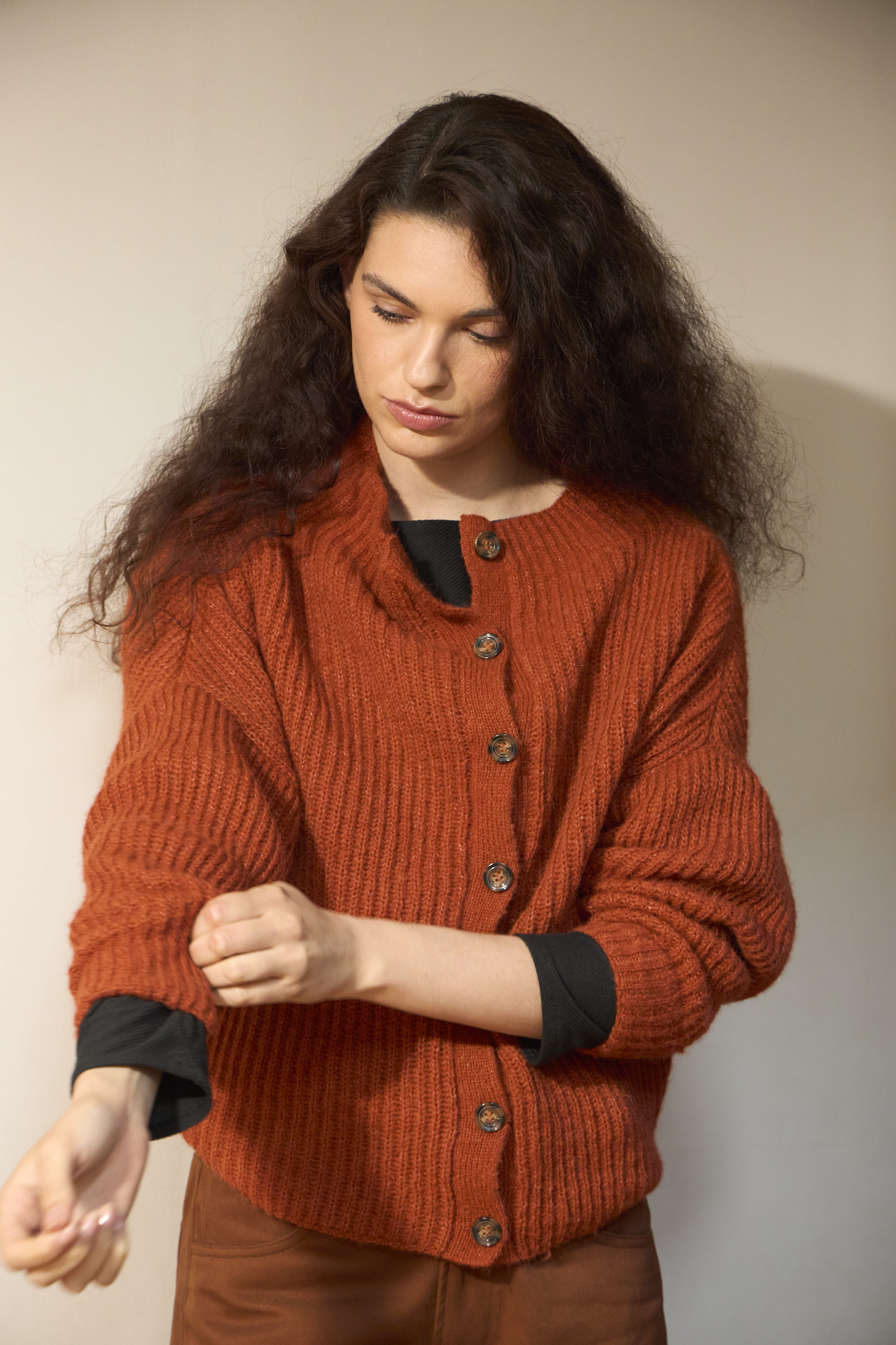 Chaleco Brise Baby Alpaca Terracota