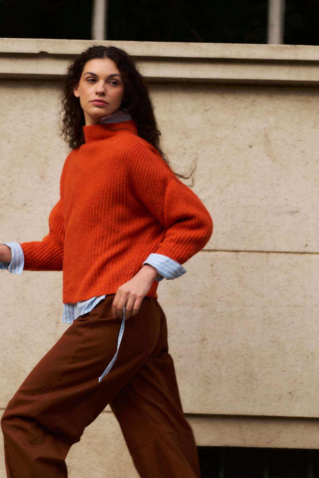 Sweater Maxima Superfine Alpaca Naranjo