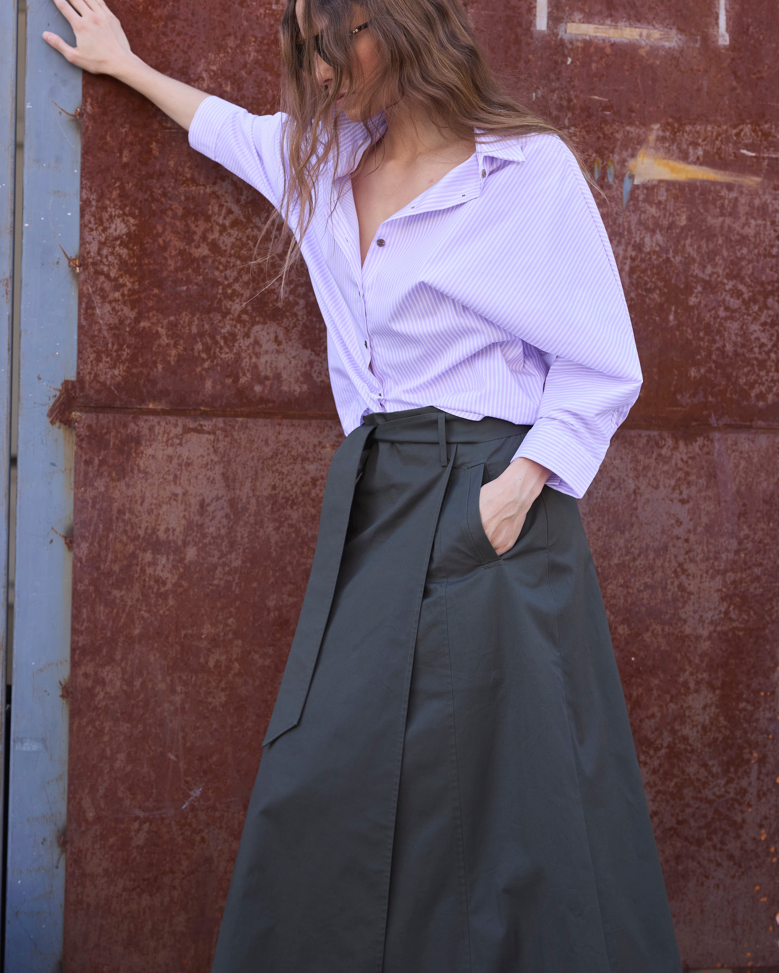 Falda Guede Algodón Verde