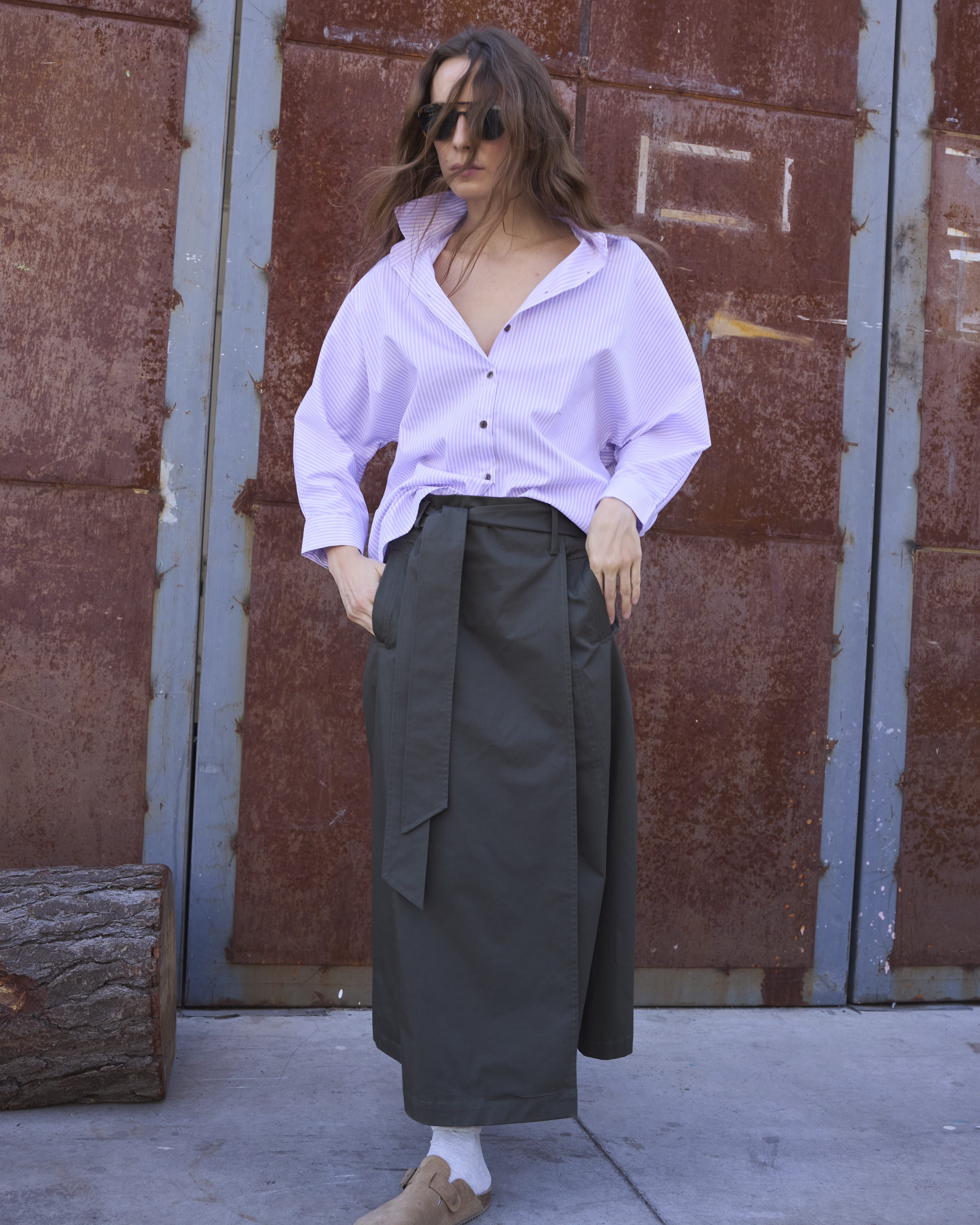 Falda Guede Algodón Verde