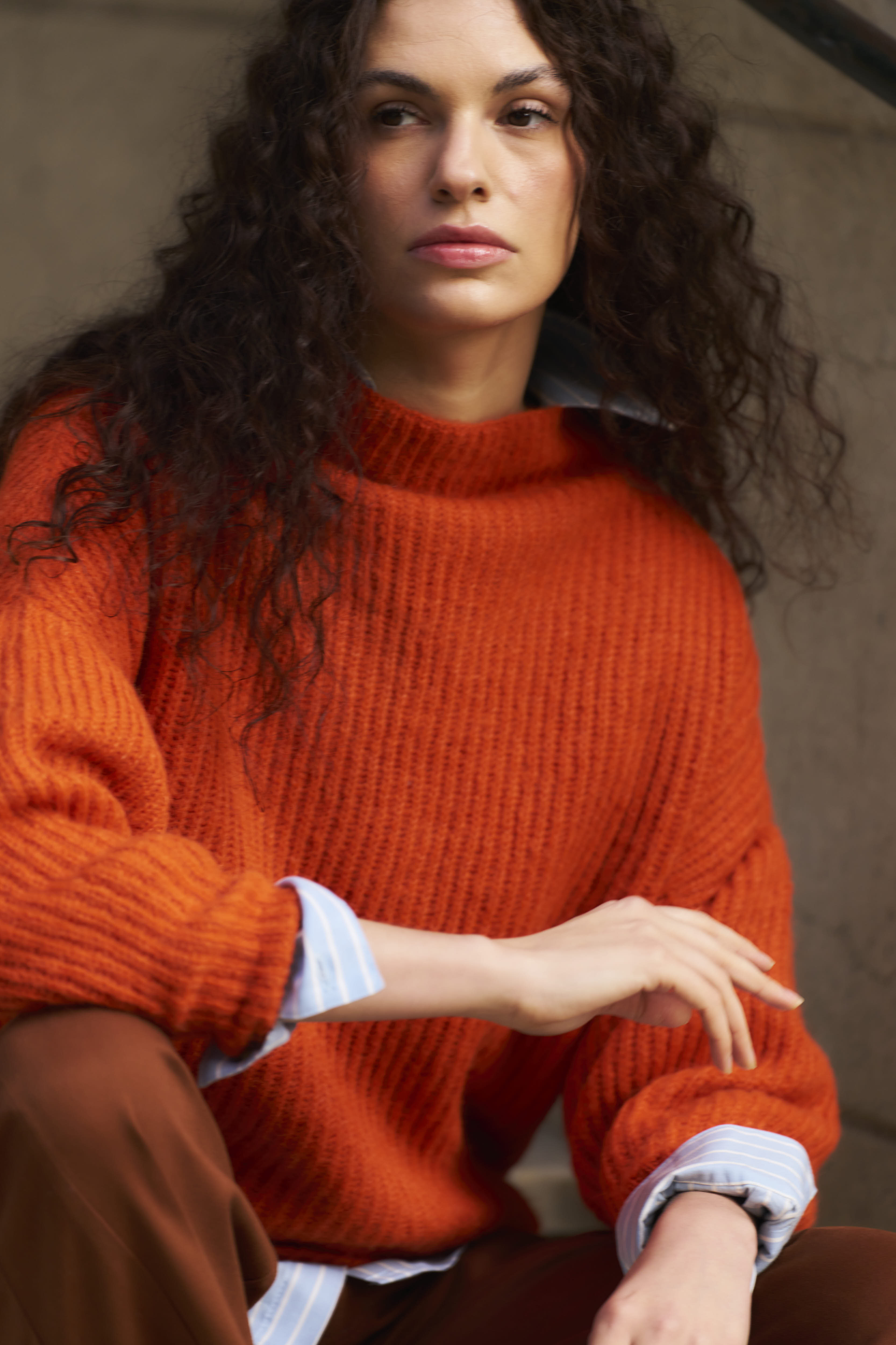 Sweater Maxima Superfine Alpaca Naranjo