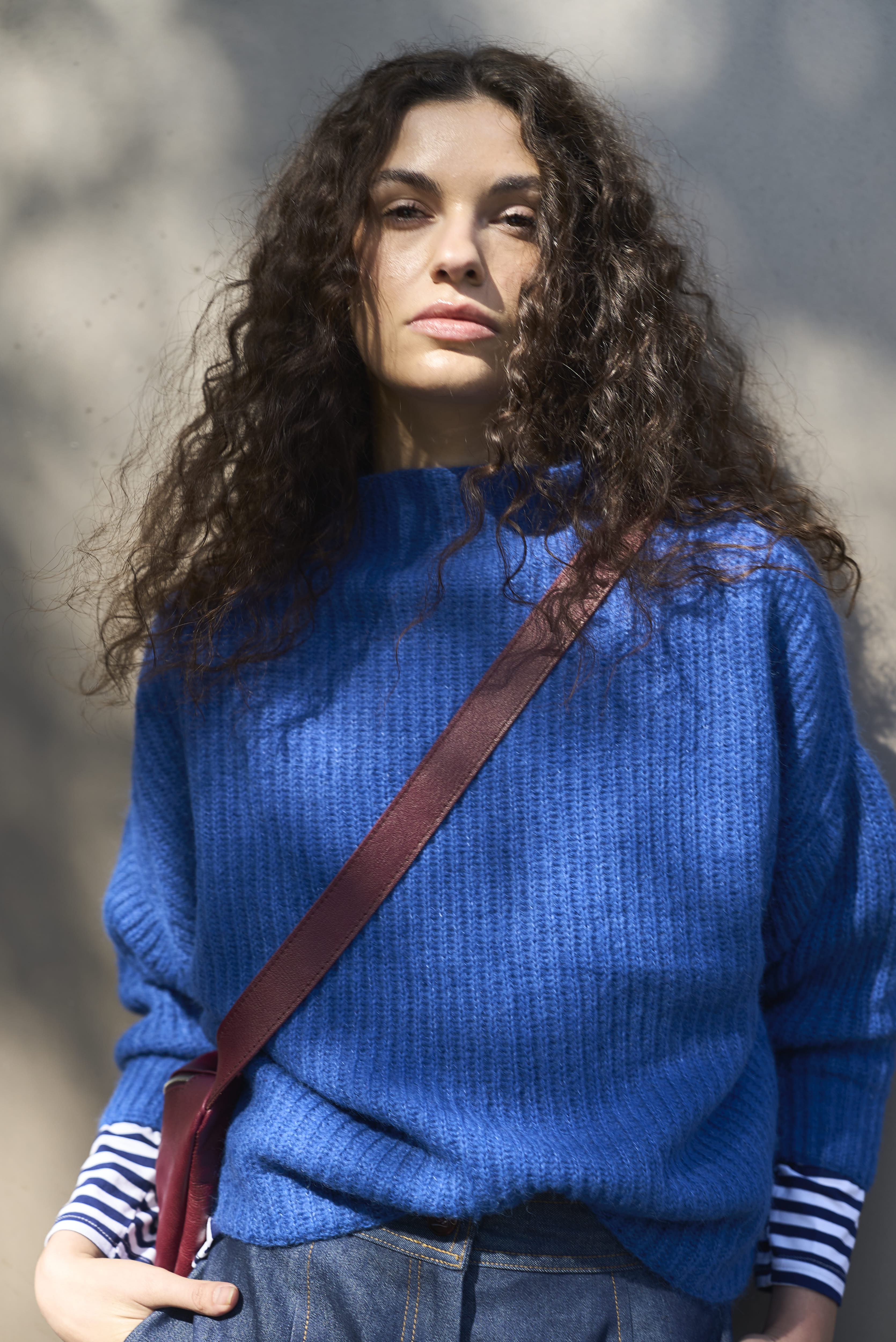 Sweater Maxima Baby Alpaca Azulino