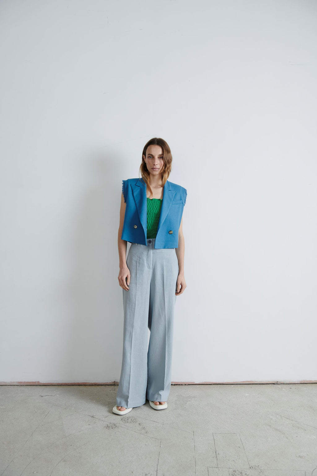 Chaqueta Mombasa Lino Índigo