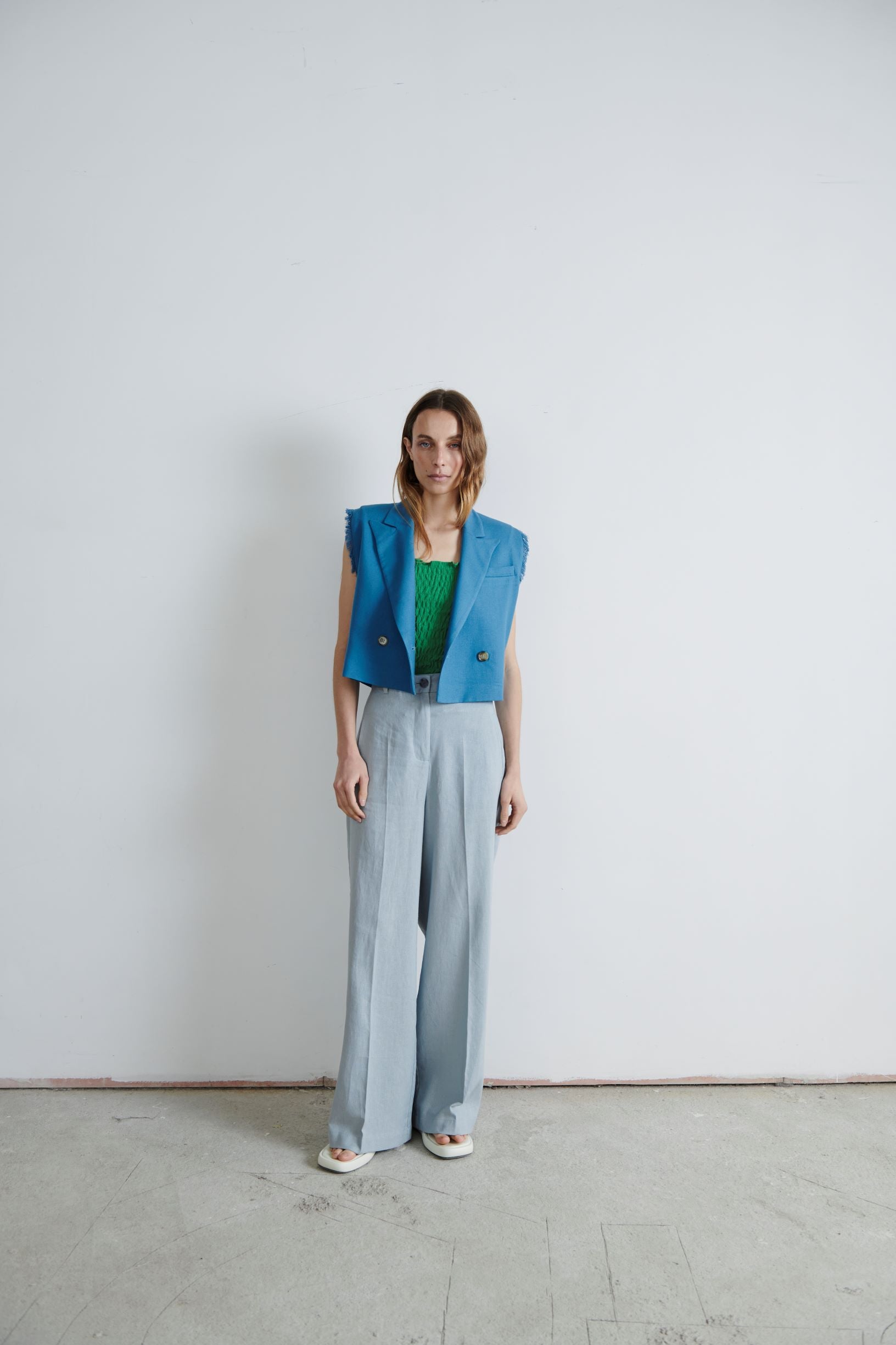 Chaqueta Mombasa Lino Índigo